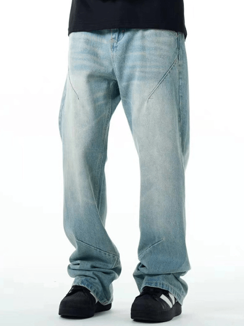 Japanese Brand × Jean Simple blue washed distressed casual jeans Size US 32 / EU 48 - 1 Thumbnail
