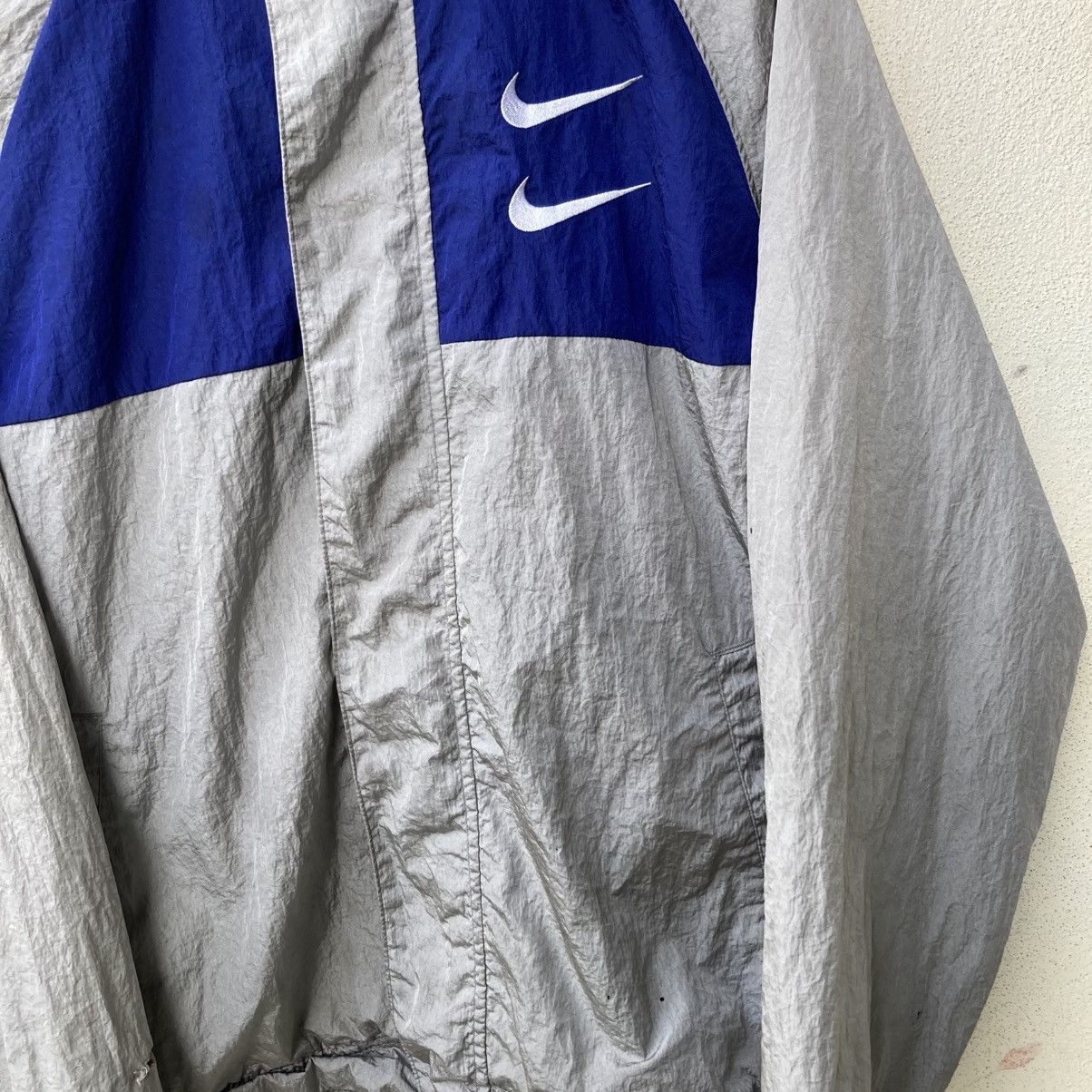 Nike Vintage Distressed 90s Nike Double Swoosh Light Jacket Size US XL / EU 56 / 4 - 3 Thumbnail