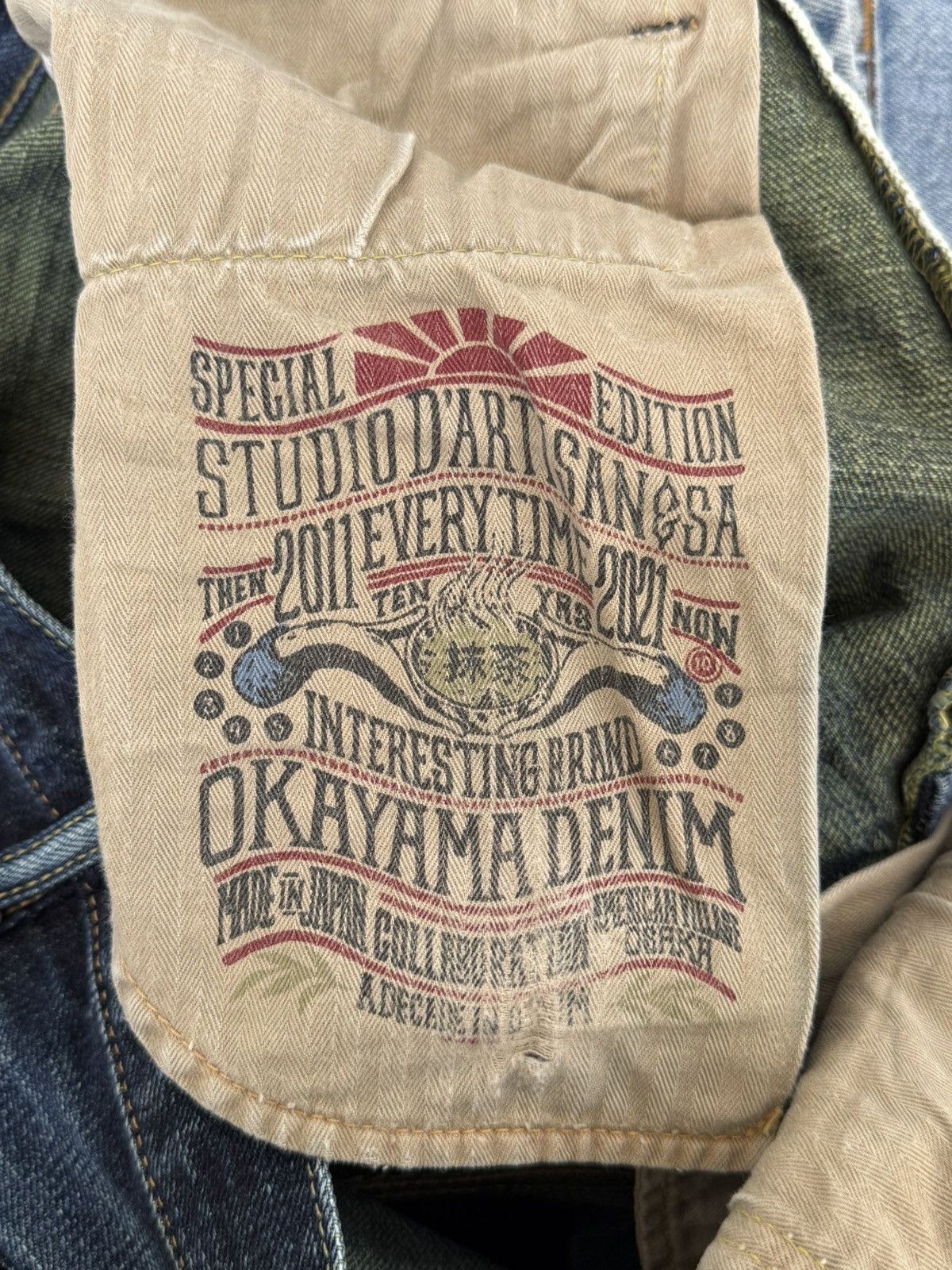 Studio D'Artisan Studio D'Artisan X Okayama Denim Matchas Selvedge Size US 33 - 18 Thumbnail