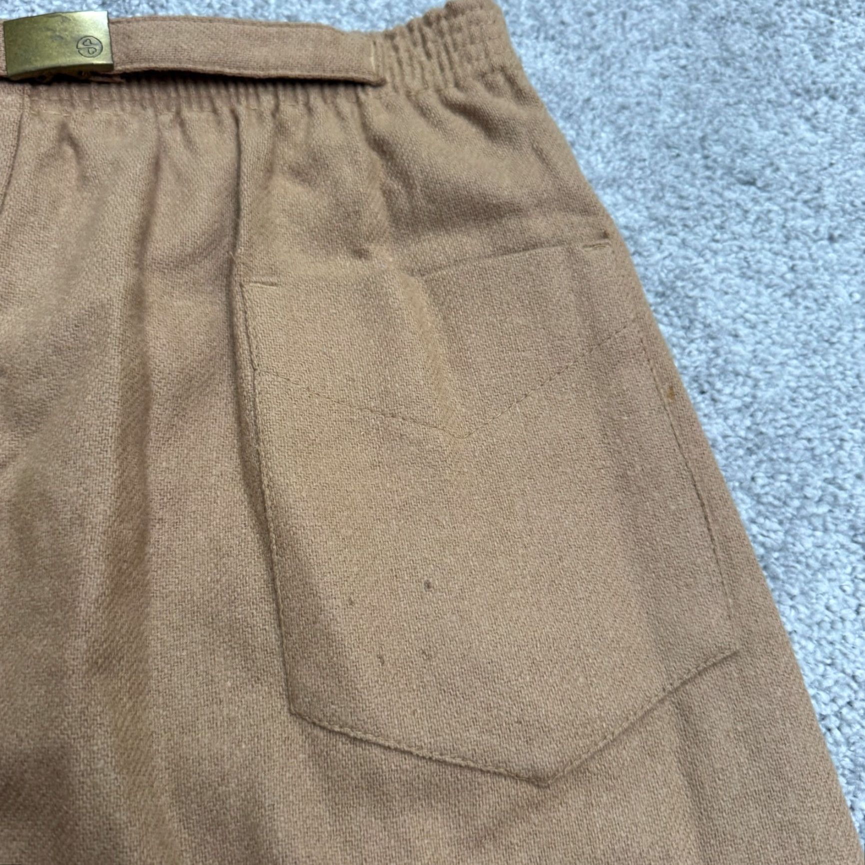 Vintage VINTAGE Summit Sportwear Wool Nylon Midi A-Line Skirt Women's Size 8 Brown Elastic Waist Fall Spring Summer Winter 90s Retro Classic Size 30" / US 8 / IT 44 - 6 Thumbnail