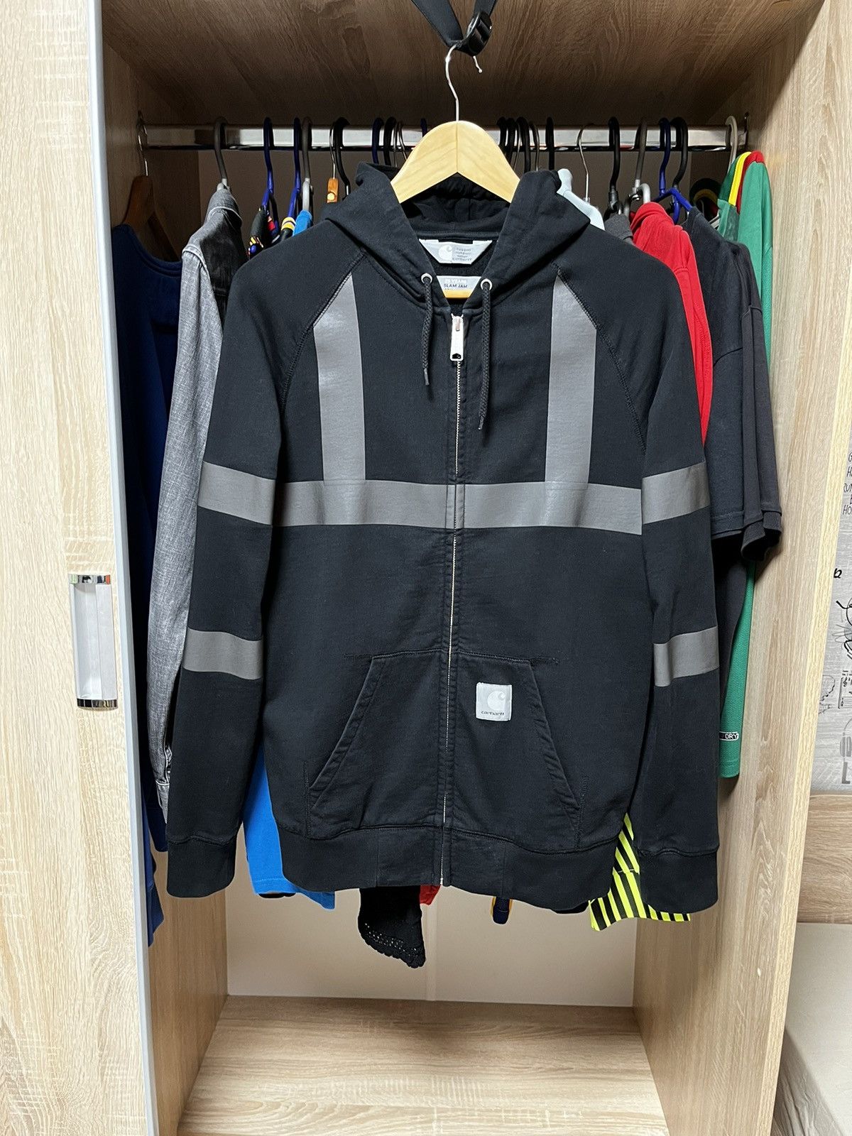 Carhartt × Carhartt Wip × Slam Jam 🔥 Carhartt X Slam Jam Anniversary Reflective Workwear Hoodie Size US S / EU 44-46 / 1 - 4 Thumbnail