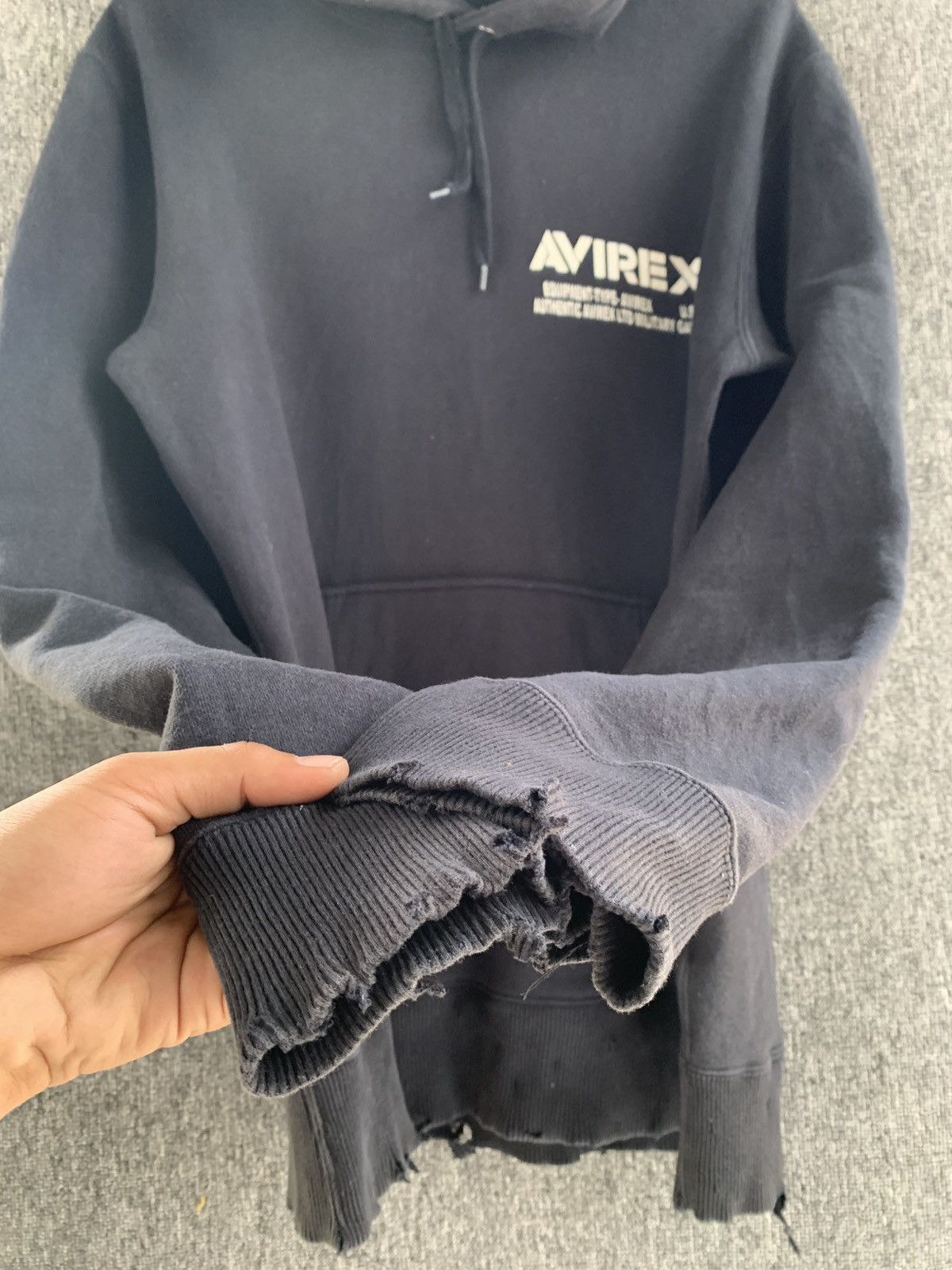 Avirex Avirex Sick Distressed Vtg Millitary Hoodie Jacket Size US XL / EU 56 / 4 - 5 Thumbnail