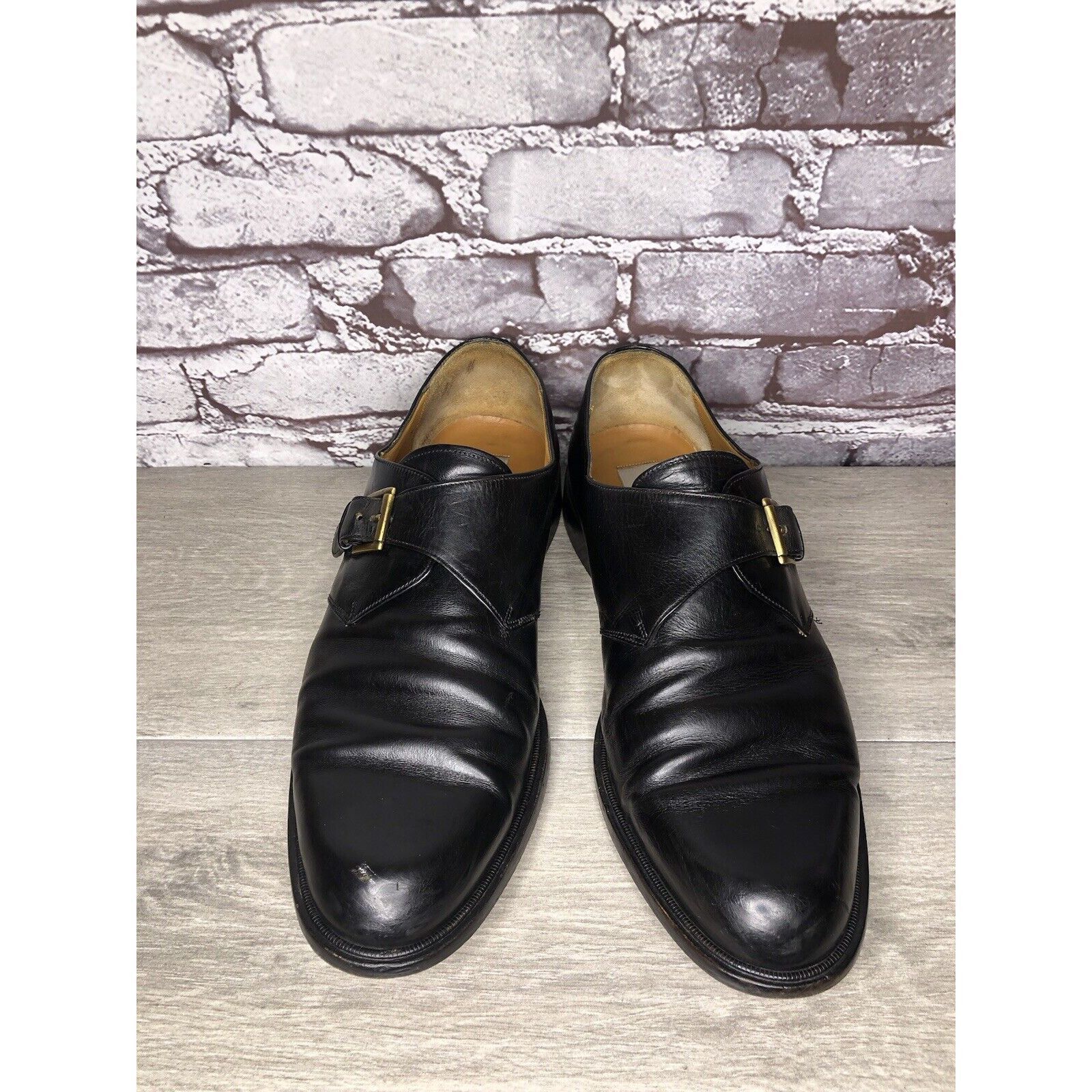 Mezlan Mezlan Tortosa Black Leather Monk Strap Leather Dress Shoes Size US 13 / EU 46 - 18 Thumbnail