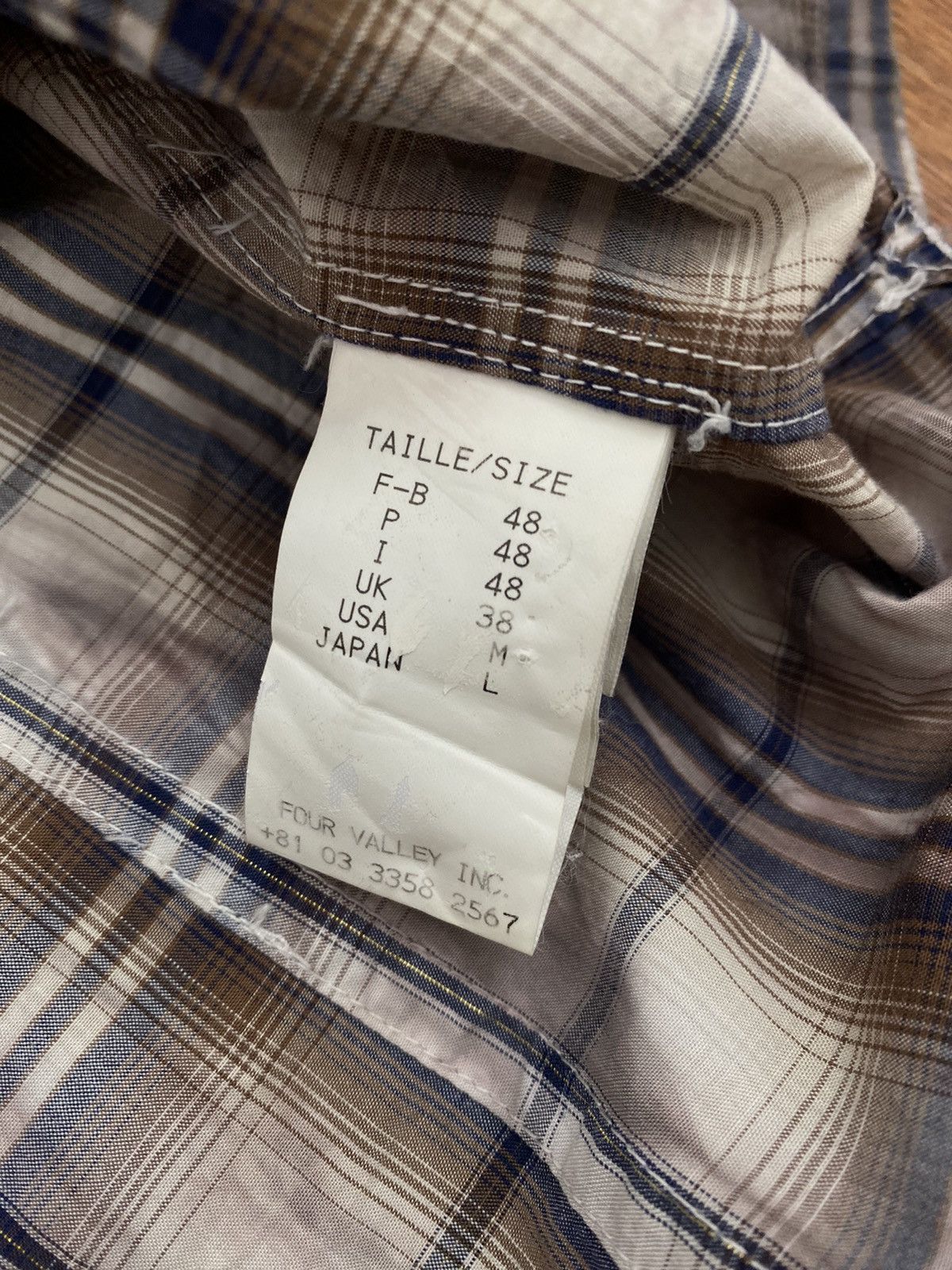 If Six Was Nine Four Valley dyed plaid shirt Size US L / EU 52-54 / 3 - 7 Thumbnail