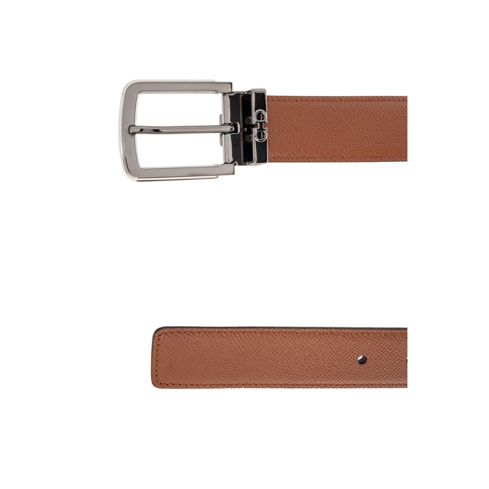 Salvatore Ferragamo FERRAGAMO Brown Double Adjustable Reversible Belt New & Auth Size ONE SIZE - 3 Thumbnail