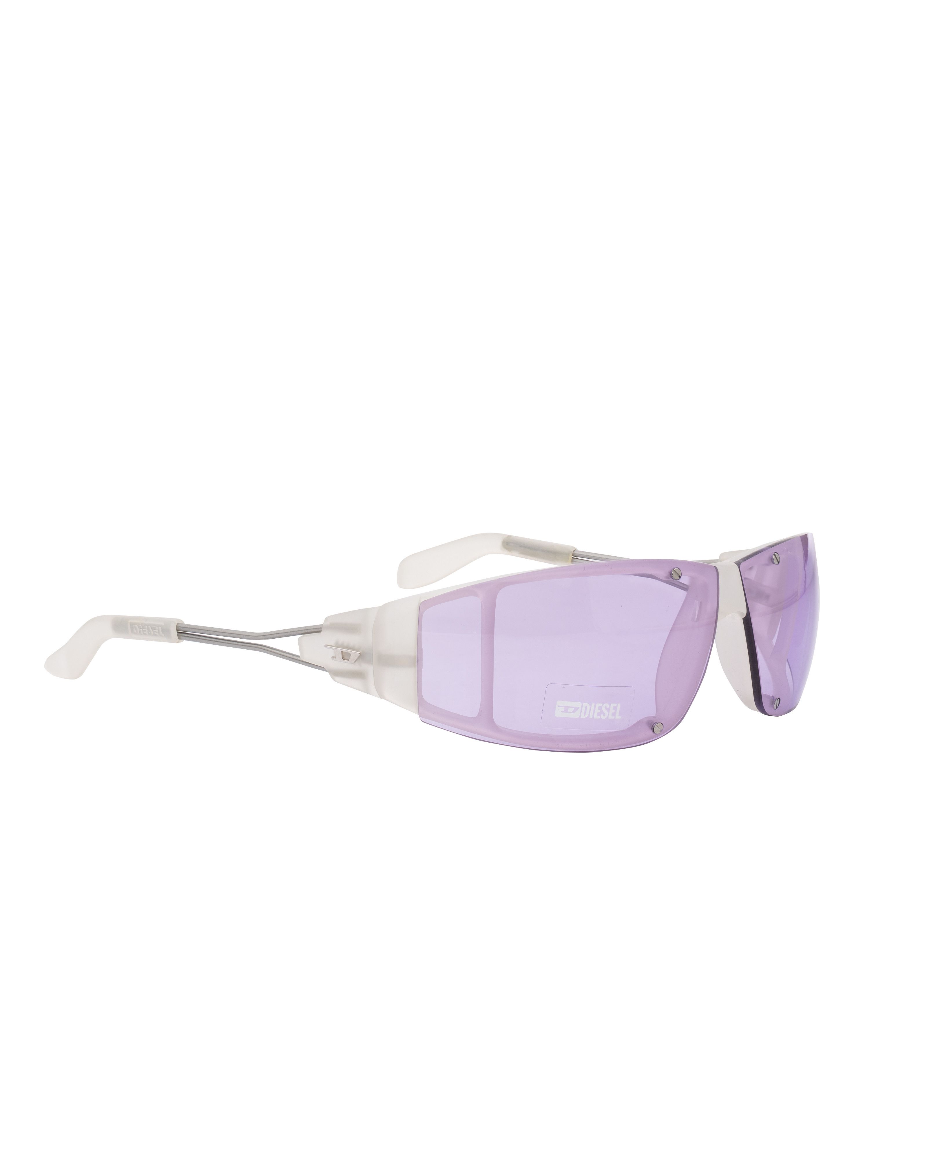 Diesel Diesel '90s Purple Plastic Rimless Sport Sunglasses Size ONE SIZE - 1 Thumbnail