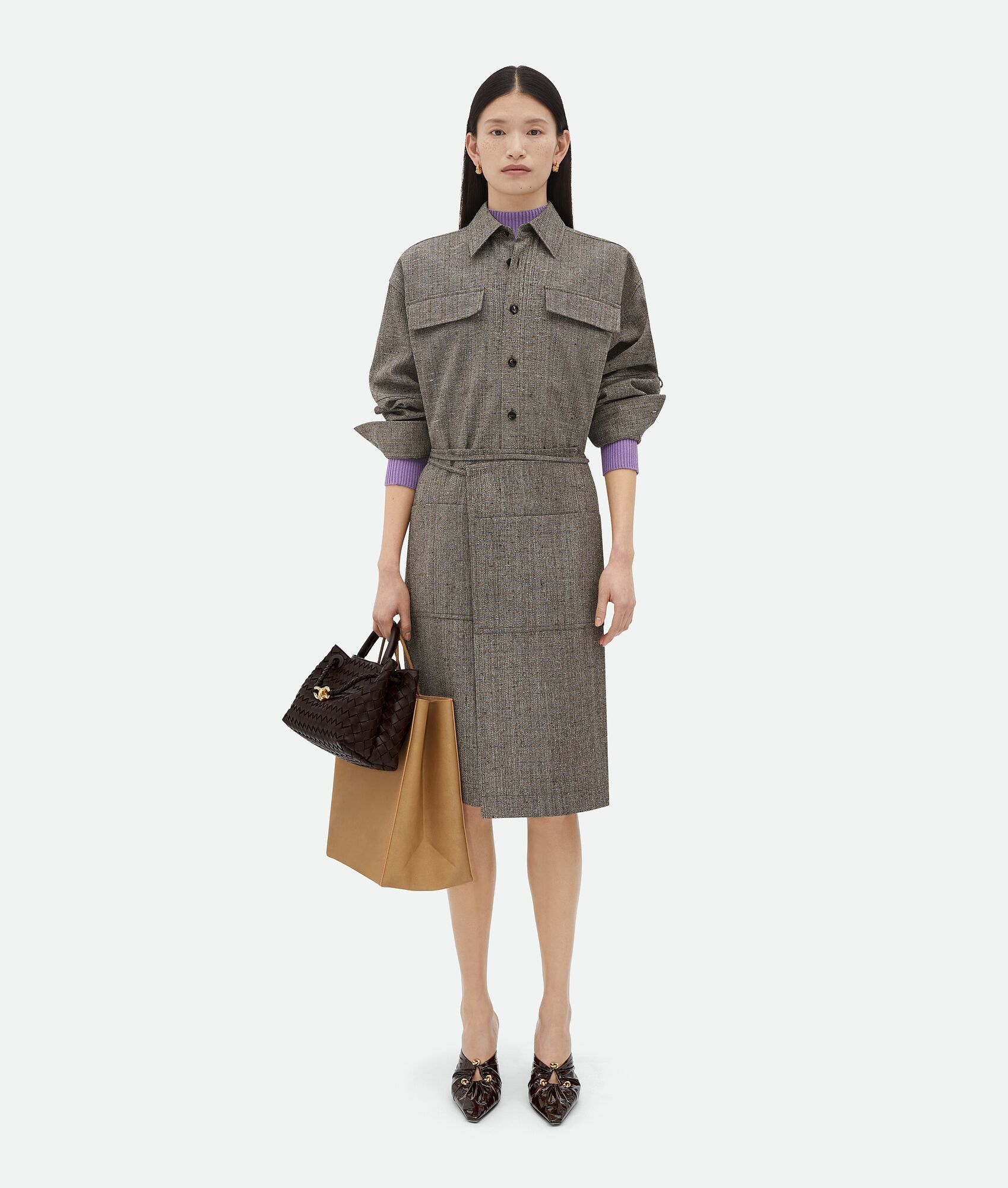 Bottega Veneta o1n1vont0525 Wrapped Viscose And Silk Midi Skirt Multicolor Size 25" / US 0 / IT 36 - 4 Thumbnail