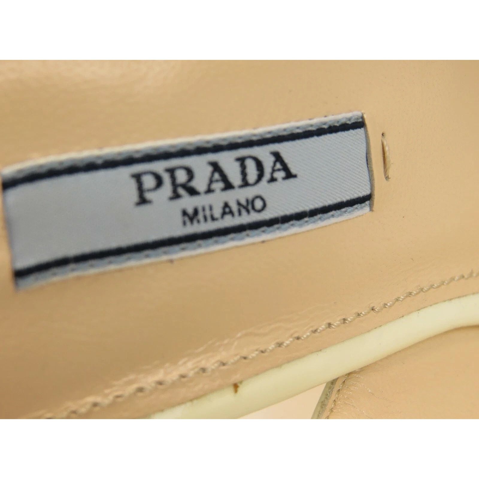 Prada PRADA 1Z647D WHITE PATENT LEATHER SANDALS PUMPS 40.5 ITALY Size US 10.5 / IT 40.5 - 9 Thumbnail