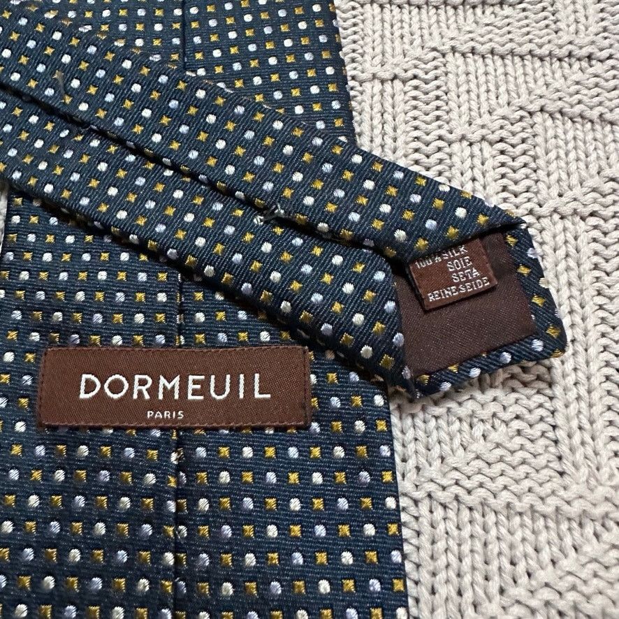 Vintage Dormeuil black micro dot silk tie Size ONE SIZE - 3 Thumbnail