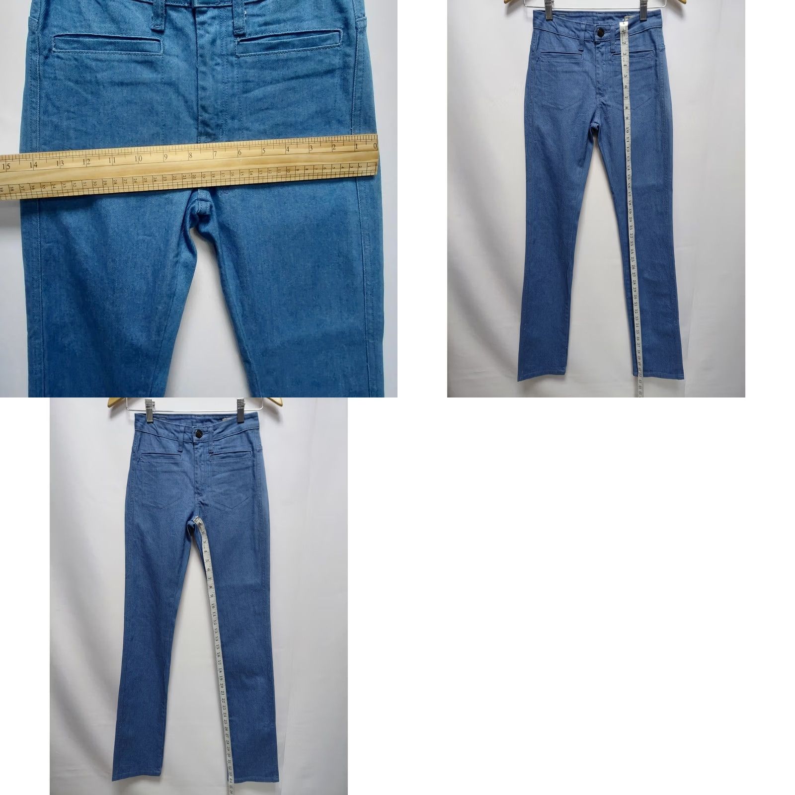 Vintage 18th Amendment Lollabrigida Jeans Womens Skinny Denim Solid 24 Blue High Rise Stretch Machine Washable Cotton Blend Regular Size 24 XS-XL Size 42" / US 20 - 8 Thumbnail