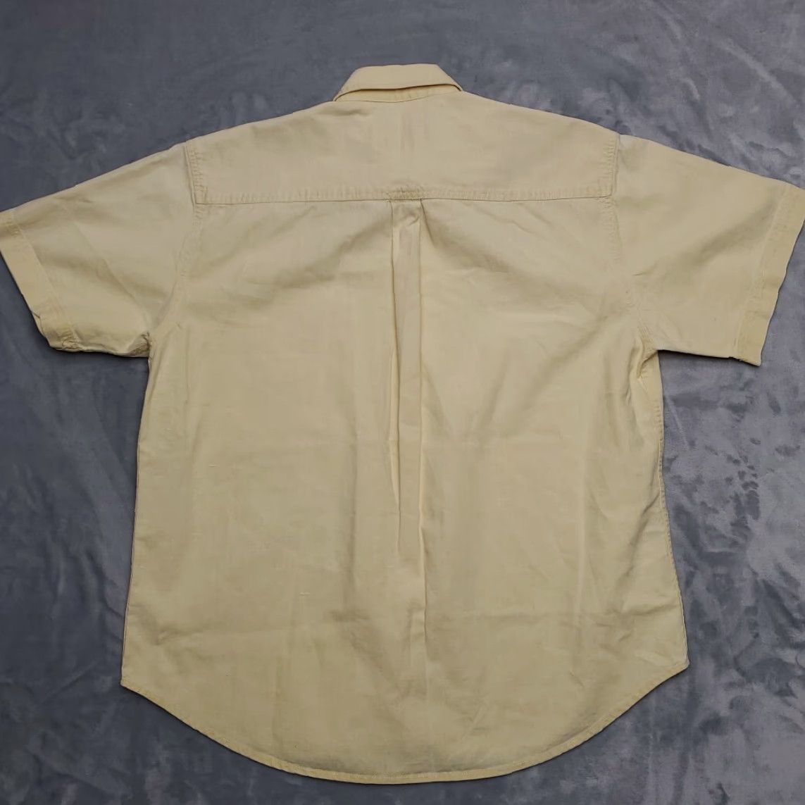Vintage VTG Adirondack Shirt Mens L Yellow Linen Linen Blend Outdoor Island Comfort Button-Up Collared Pocket Short Sleeve Casual Size US L / EU 52-54 / 3 - 7 Thumbnail