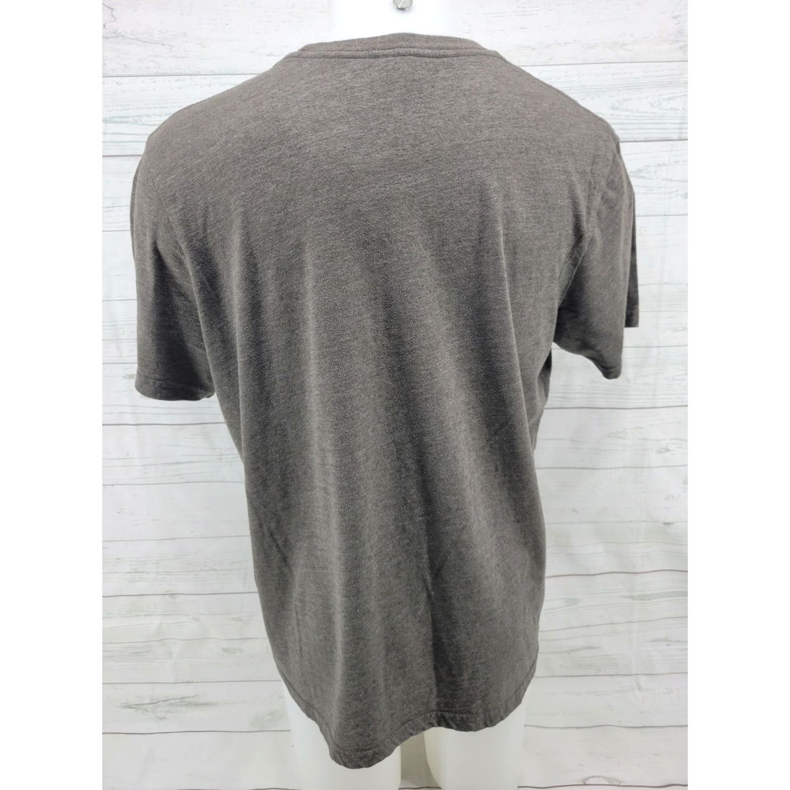 Lucky Brand Lucky Brand Mens XL Gray American Flag Motorcyle Graphic T-Shirt Tee Shirt Graphic Tee Casual Mens Size US XL / EU 56 / 4 - 6 Thumbnail