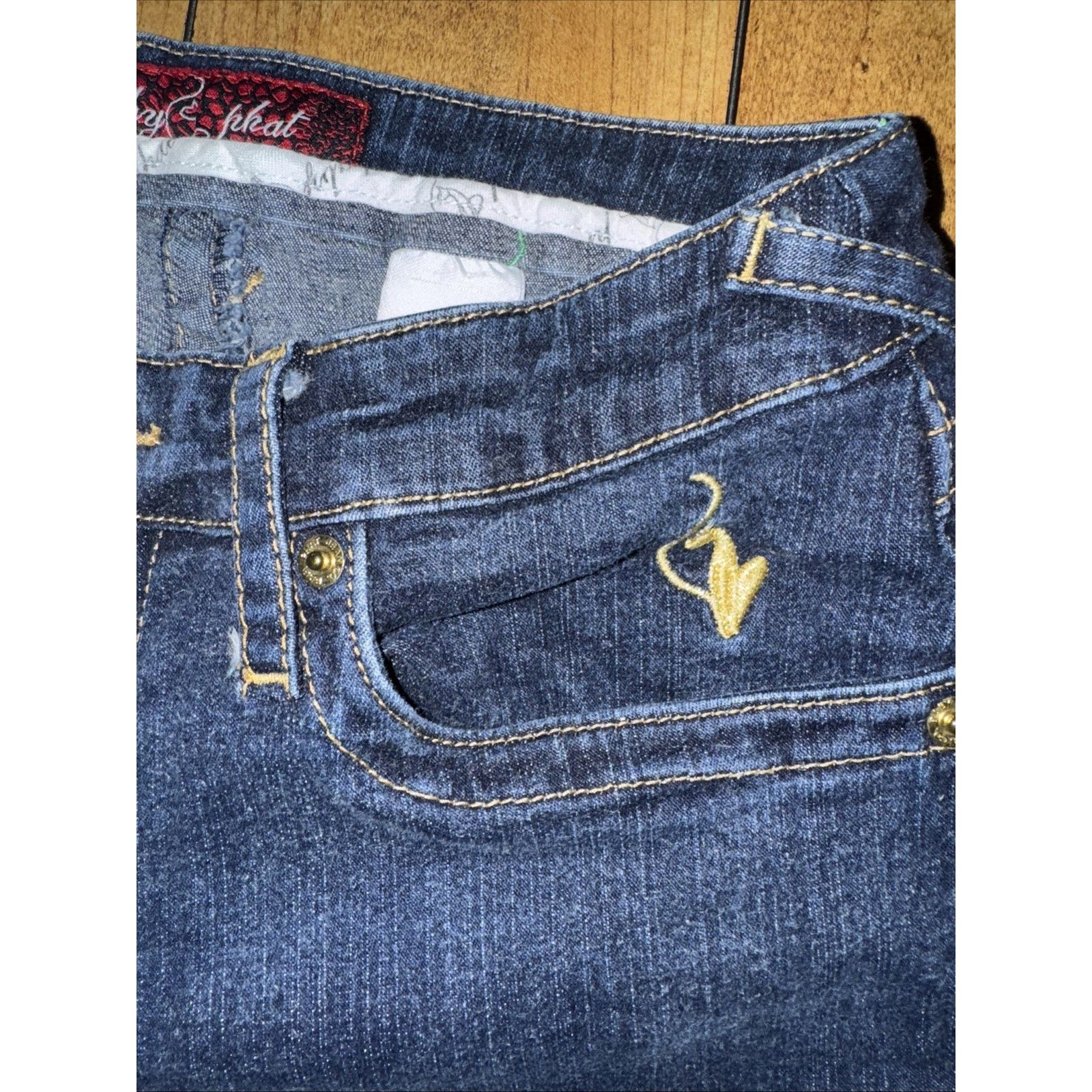 Vintage Baby Phat Flared Jeans Women’s 5 26x34 Blue Low Rise Denim Size 26" / US 2 / IT 38 - 4 Thumbnail