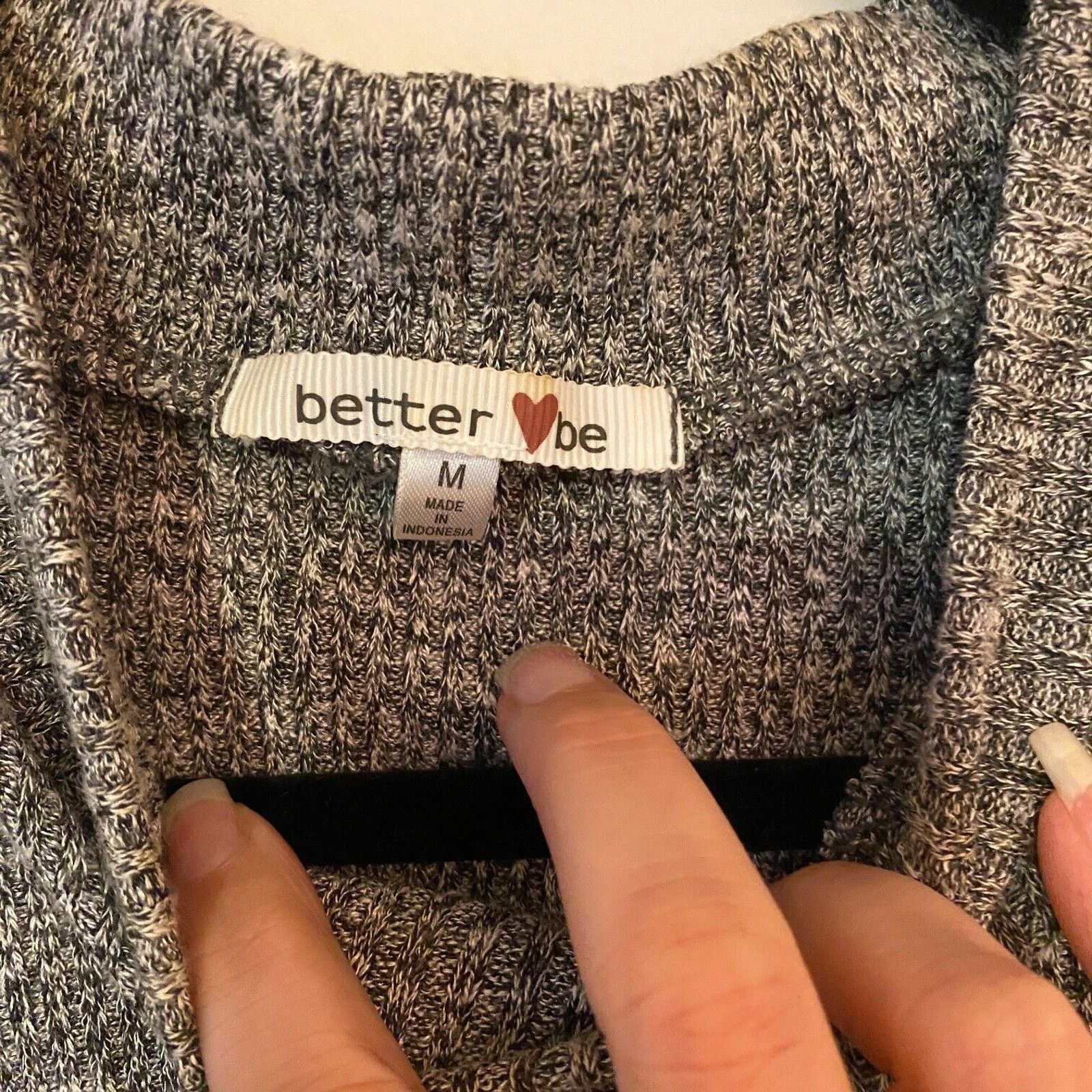 Other Better Be Marled Grey Knit Mock Neck Long Sleeve Mini M Size M / US 6-8 / IT 42-44 - 6 Thumbnail