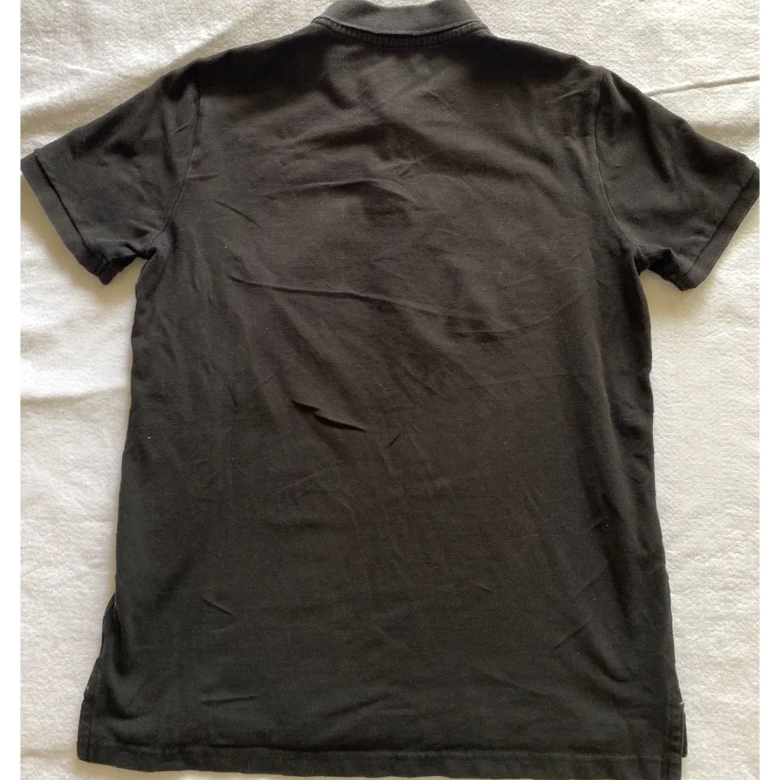 American Eagle Outfitters American Eagle Outfitters Eagle Polo Shirt Mens M Black Classic Fit Polo Short Sleeve Embroidered Solid 100% Cotton Golf Casual Preppy Size US M / EU 48-50 / 2 - 7 Thumbnail