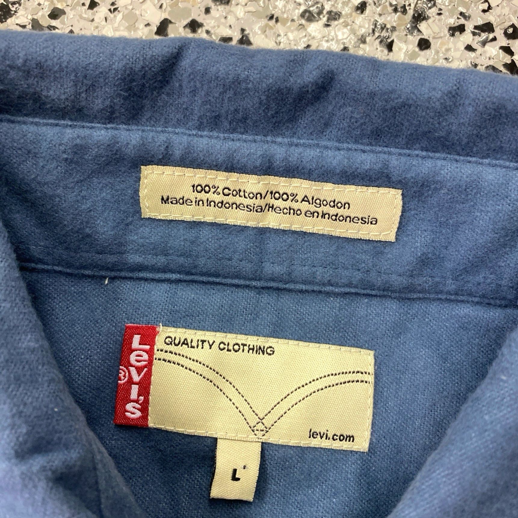 Levi's VINTAGE Levi's Chamois Cotton Shirt Heavy Cotton Chamois Blue NWT Large Blue Mens Shirt Jacket Lined Winter Fall Spring Size US L / EU 52-54 / 3 - 2 Thumbnail