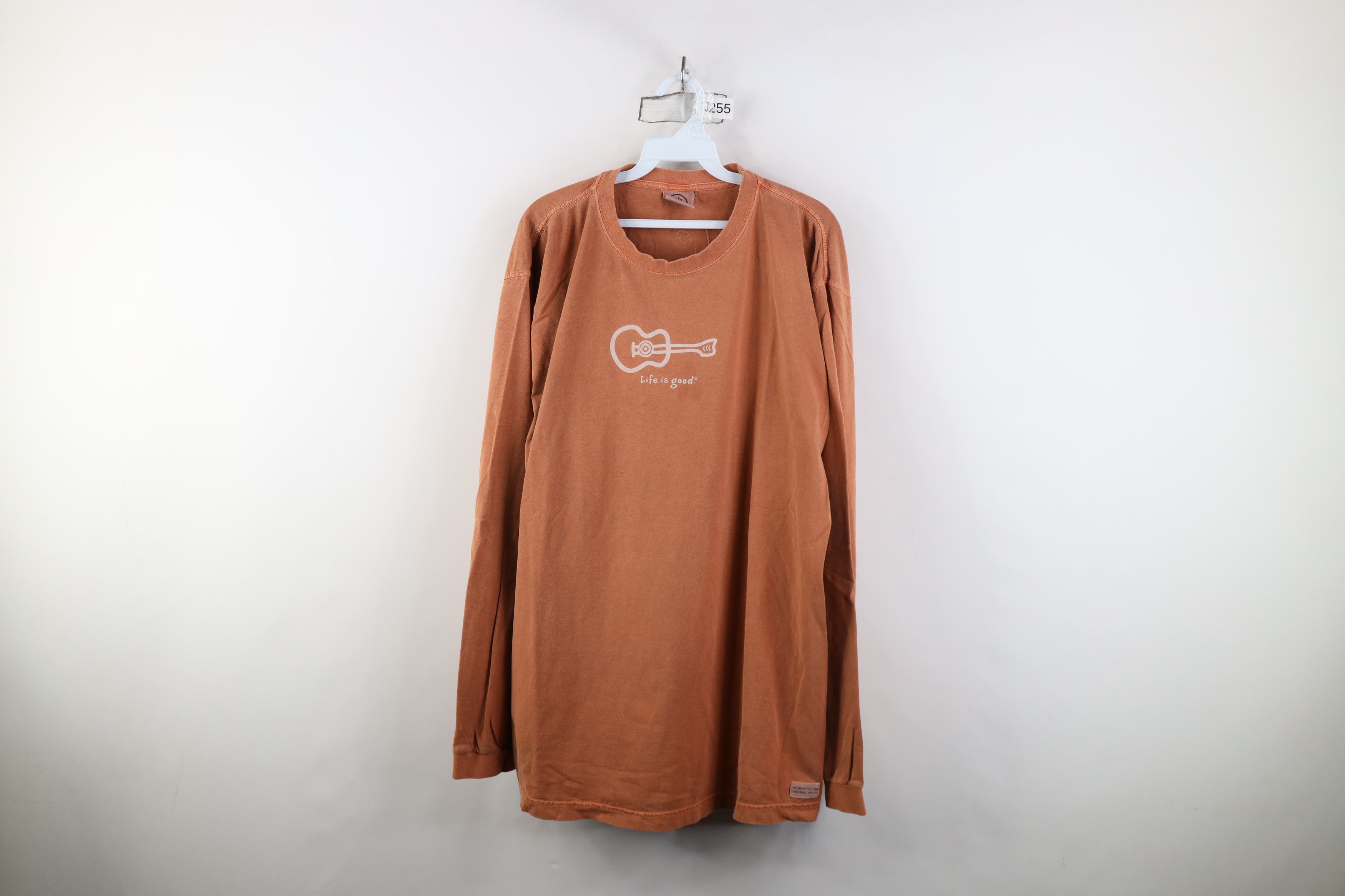 Life is Good Vintage Life Is Good Guitar Long Sleeve T-Shirt Orange Size US XL / EU 56 / 4 - 1 Thumbnail