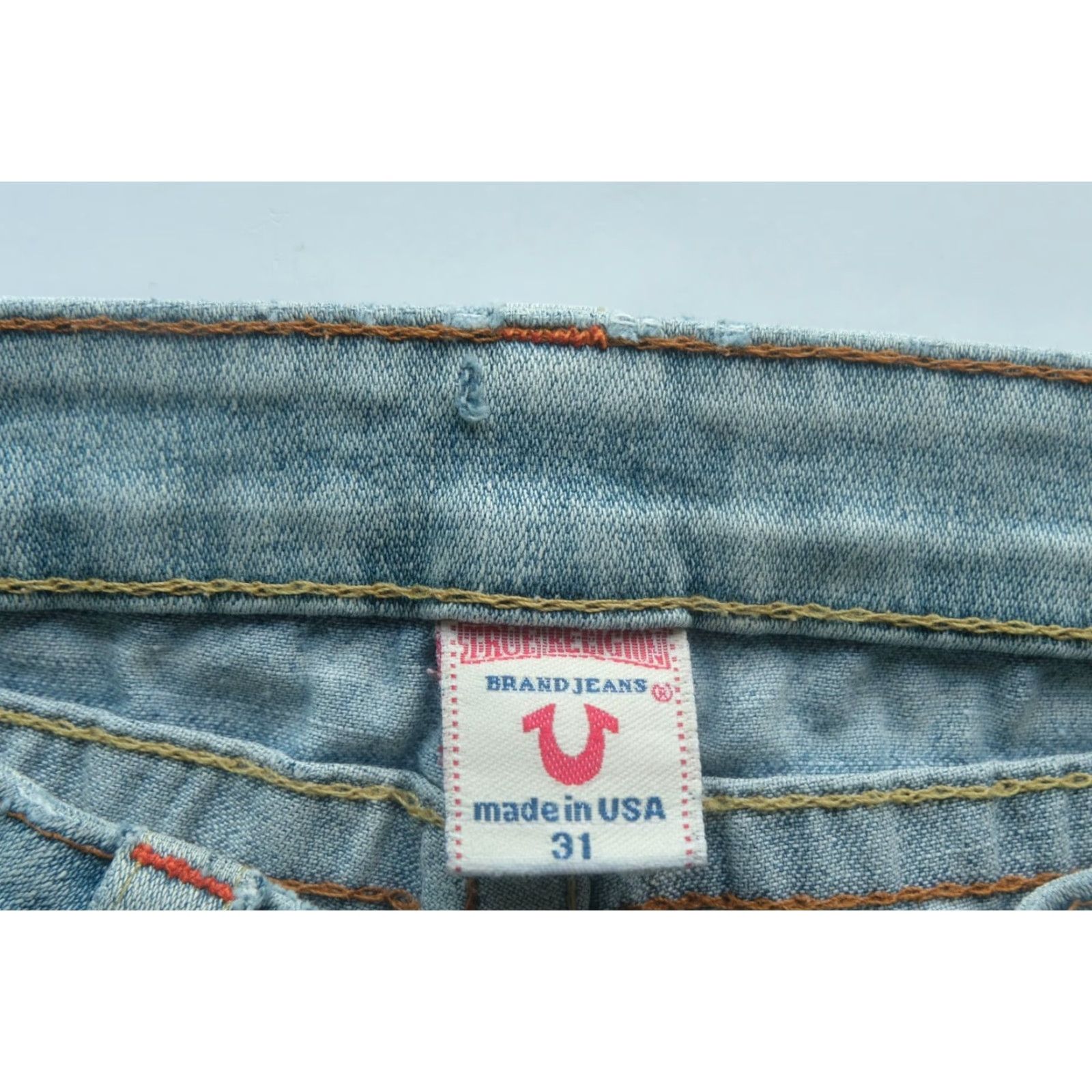 True Religion VINTAGE True Religion Made In USA Billy Mended Distressed Denim VTG Y2K Jeans Men SZ 31 32"W 41"L 33" Inseam Blue Cotton Blend, Cotton Jeans Mens 33 Size US 31 - 5 Thumbnail