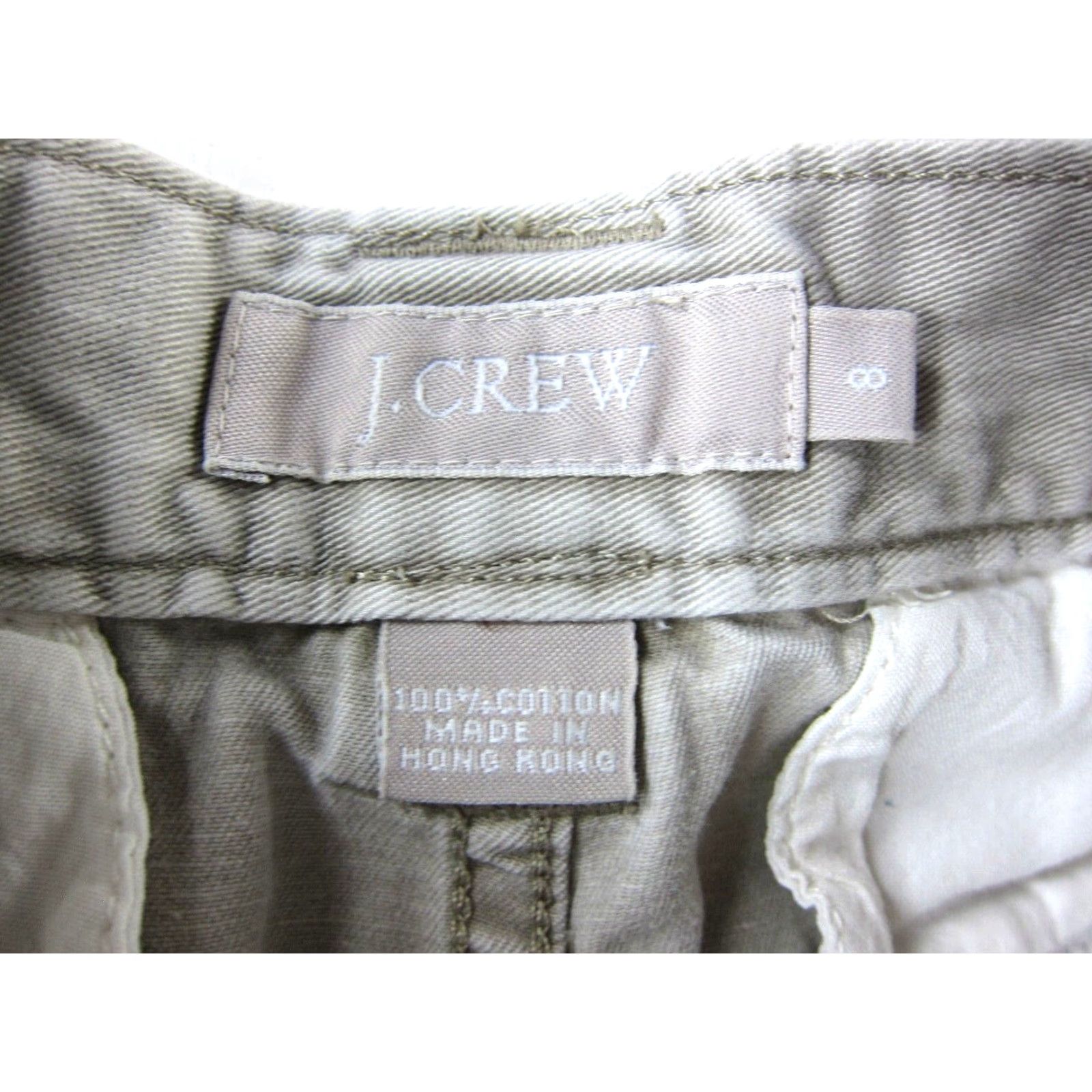 J.Crew VINTAGE J.Crew Beige Khaki High Rise Chino Shorts Woman Size 8 Flat Front 29" Waist 10.5" Rise Cotton Beach Casual Size 30" / US 8 / IT 44 - 3 Thumbnail
