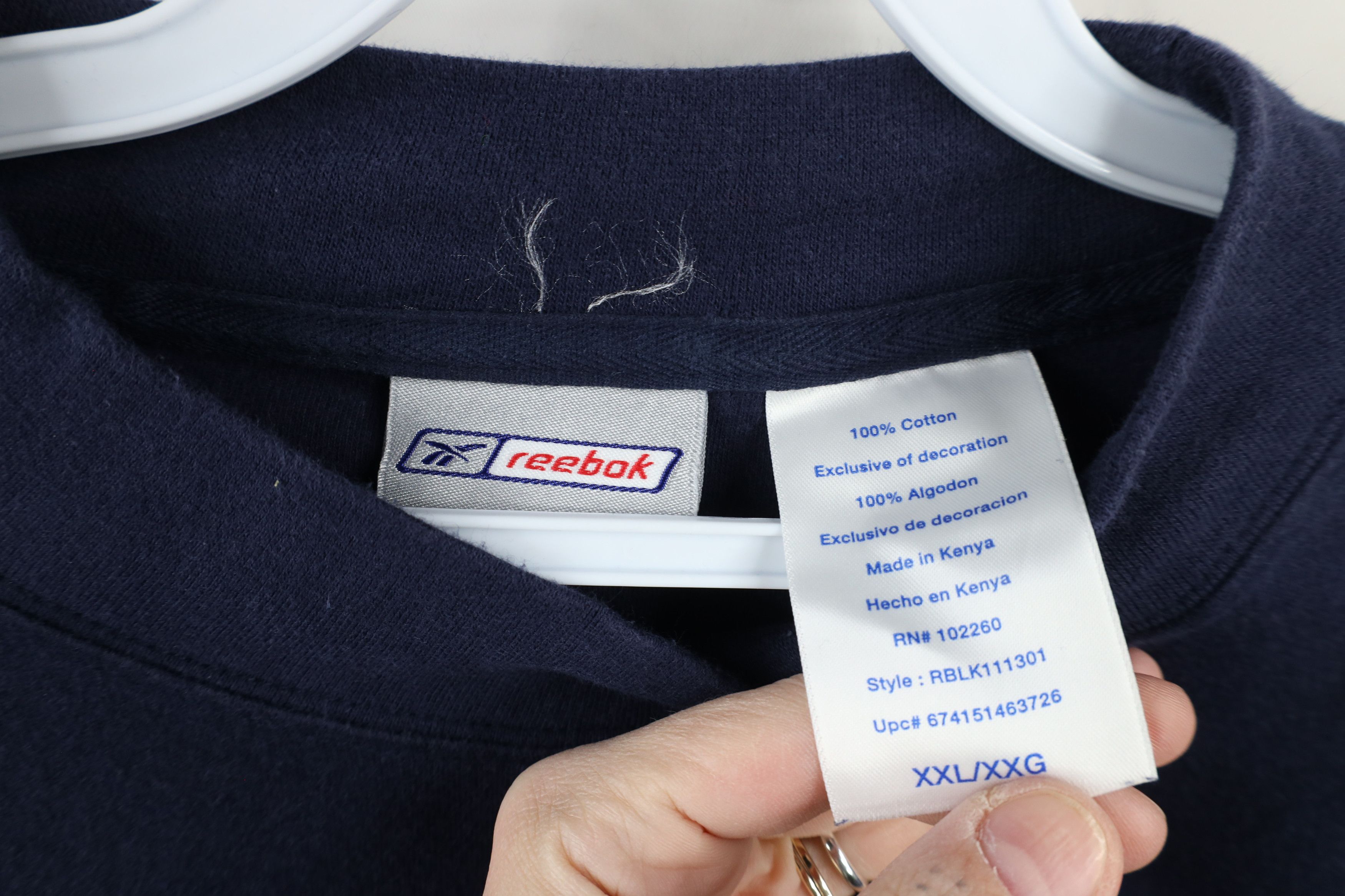 Reebok × Vintage Vintage 90s Reebok Logo Mock Neck Long Sleeve T-Shirt Size US XXL / EU 58 / 5 - 7 Thumbnail