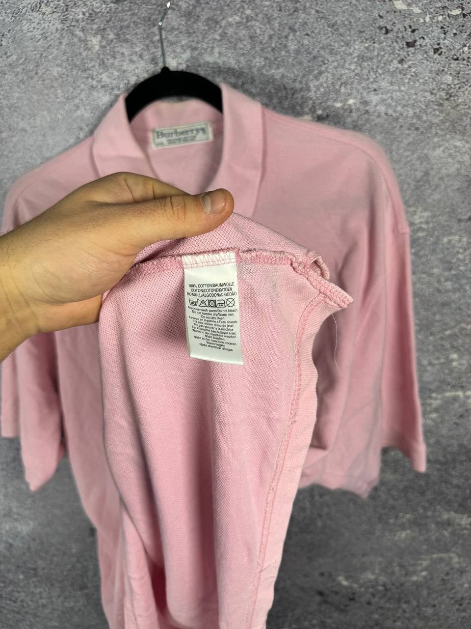Burberry × Vintage Vintage Burberrys Pink Polos Logo 2XL Size Oldmoney Size US XXL / EU 58 / 5 - 9 Thumbnail