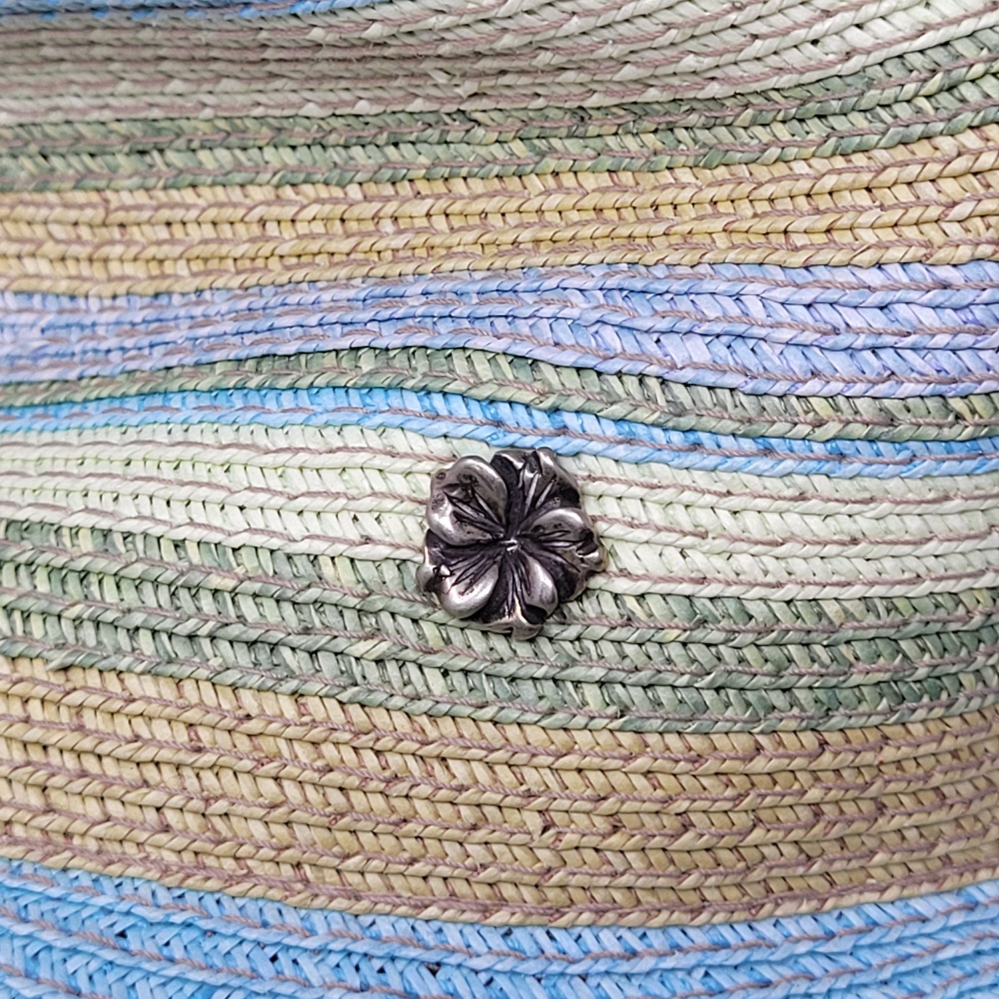 Other Flora Bella Pastel Floppy Wide Brim Straw Beach Sun Hat Blue Size ONE SIZE - 2 Thumbnail