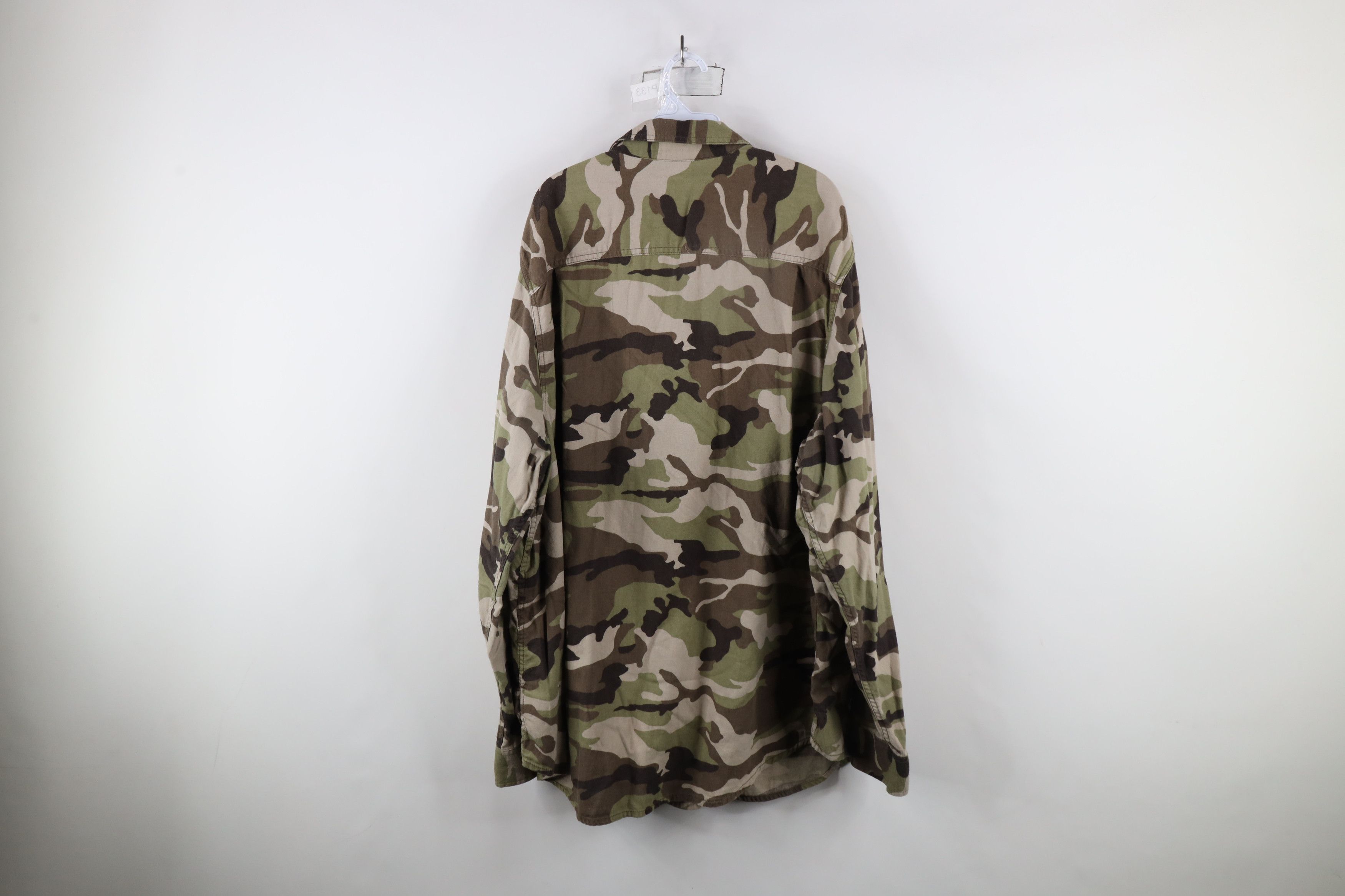Vintage Vintage 90s Streetwear Camouflage Collared Button Shirt Size US XXL / EU 58 / 5 - 8 Thumbnail