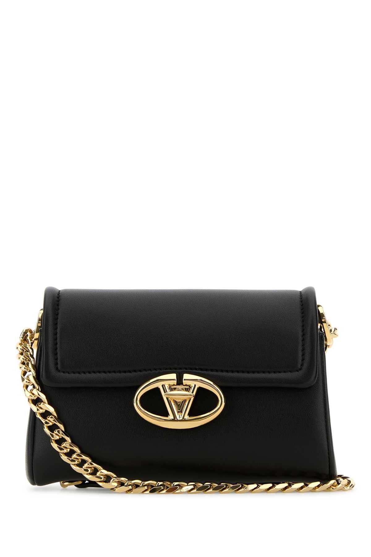 Valentino Black Leather Vlogo Shoulder Bag Size ONE SIZE - 1 Thumbnail