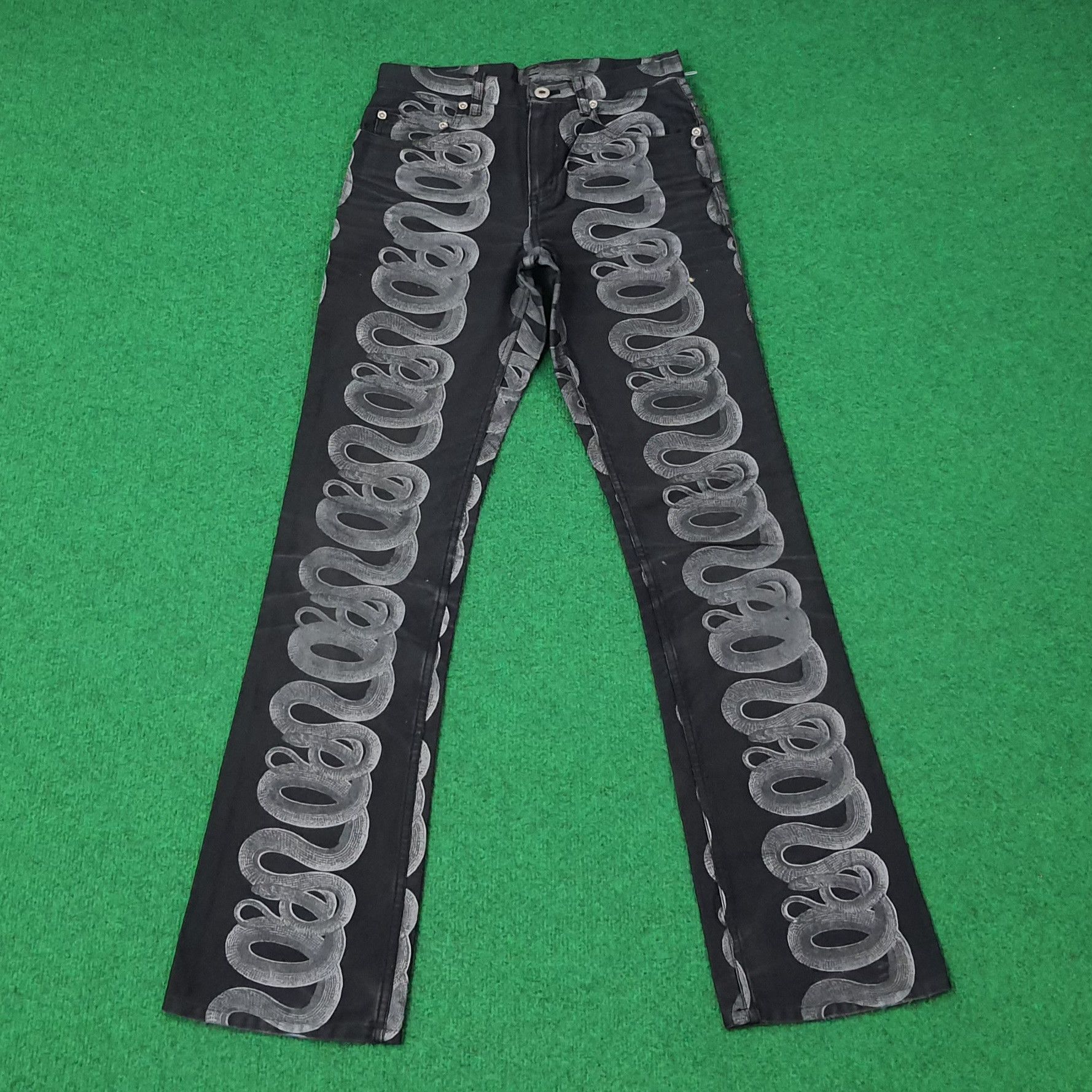 Hysteric Glamour Vintage Hystric Glamour Snake Motif Graphic Denim C265N11 Size 25" / US 0 / IT 36 - 1 Thumbnail