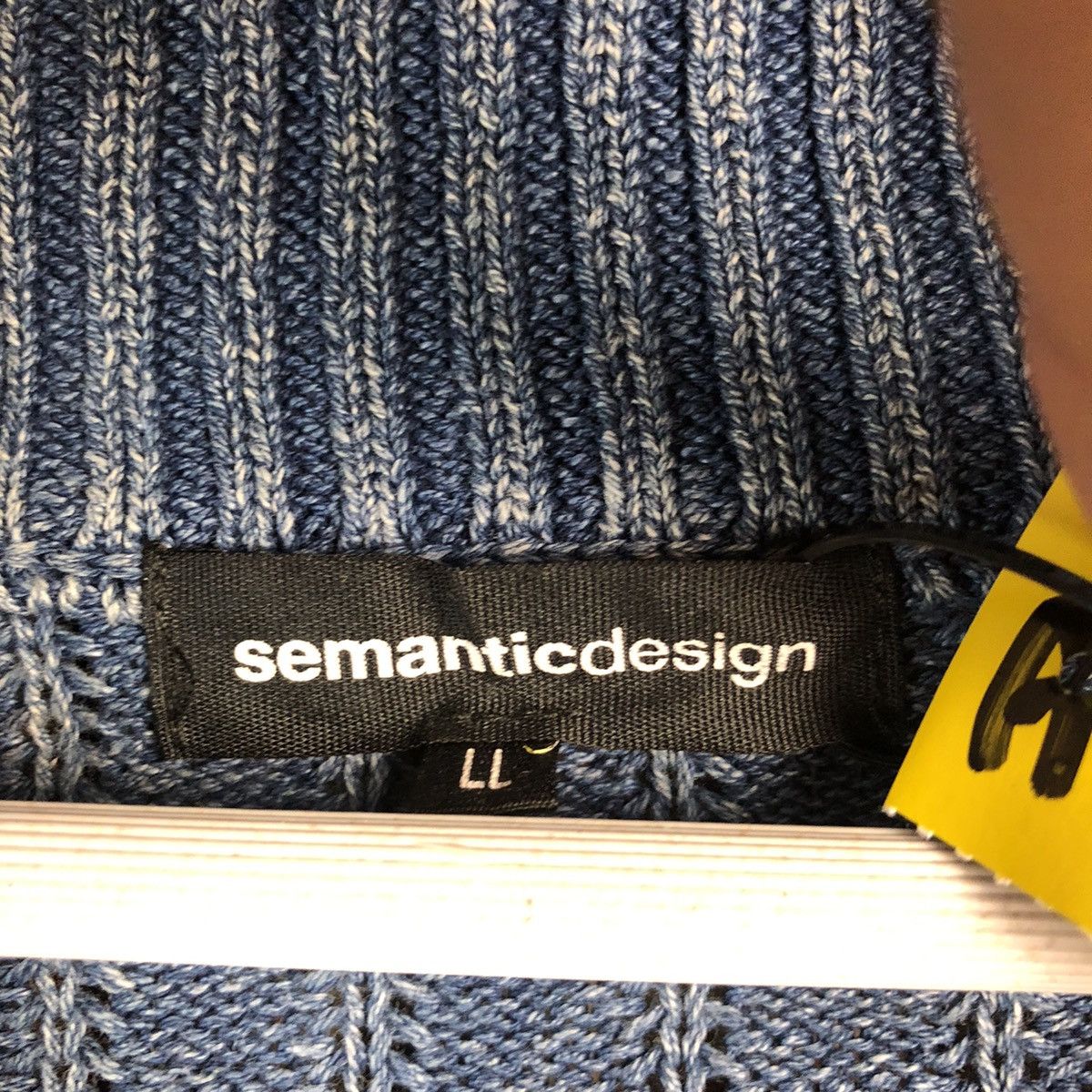 Faded Glory D Semantic Design faded Blue Cardigan Knitwear #A2250 Size US XL / EU 56 / 4 - 9 Thumbnail