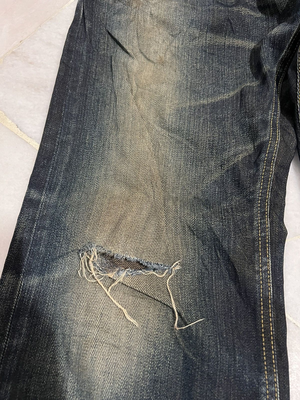 Hysteric Glamour × If Six Was Nine × Lee 🌈Baggy 90’s Lee Cowboy Distress Mud Wash Jeans Size US 33 - 7 Thumbnail