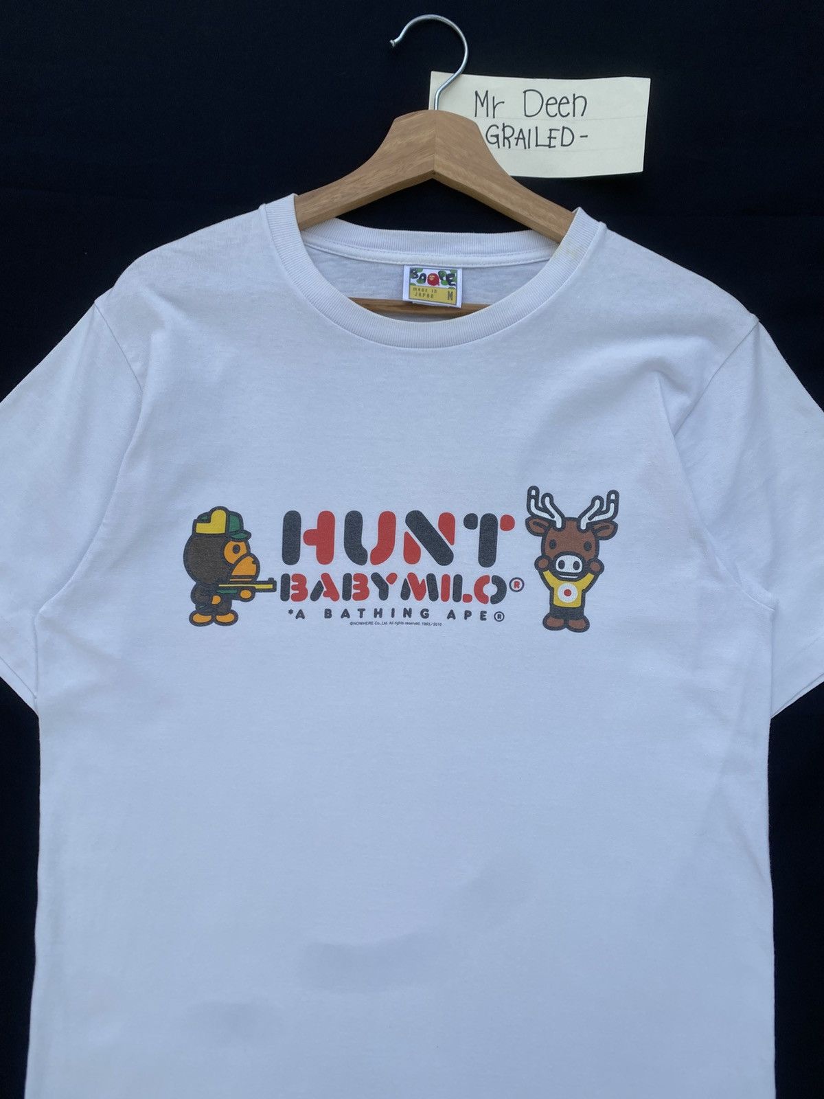 Bape Rare BAPE SS2010 Hunt Baby Milo Tshirt Size US M / EU 48-50 / 2 - 6 Thumbnail