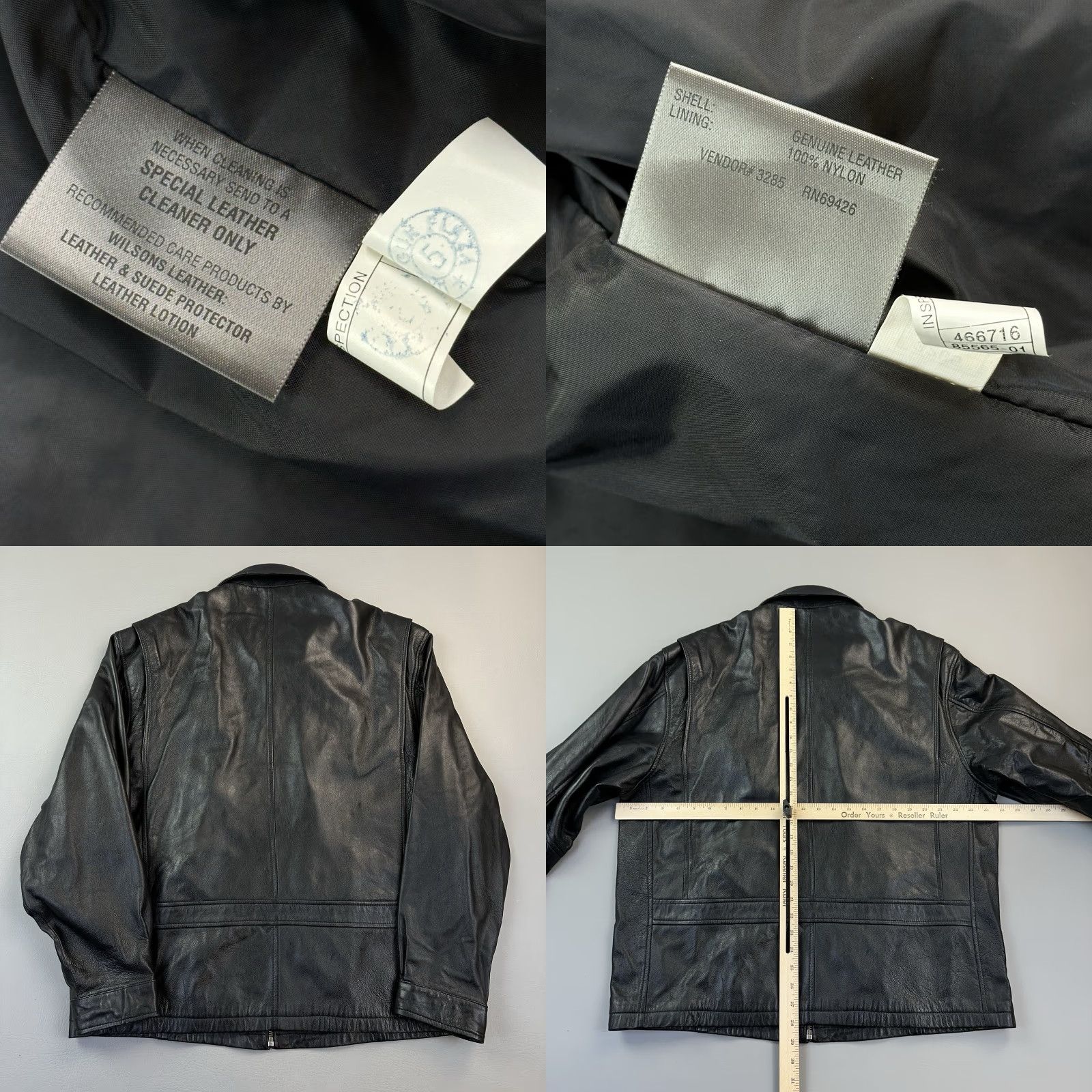 Vintage VINTAGE Wilsons Leather M Julian Motot Jacket Mens L Black Leather Full Zip Lined Bomber 90s Retro Motorcycle Zipper Size US L / EU 52-54 / 3 - 8 Thumbnail