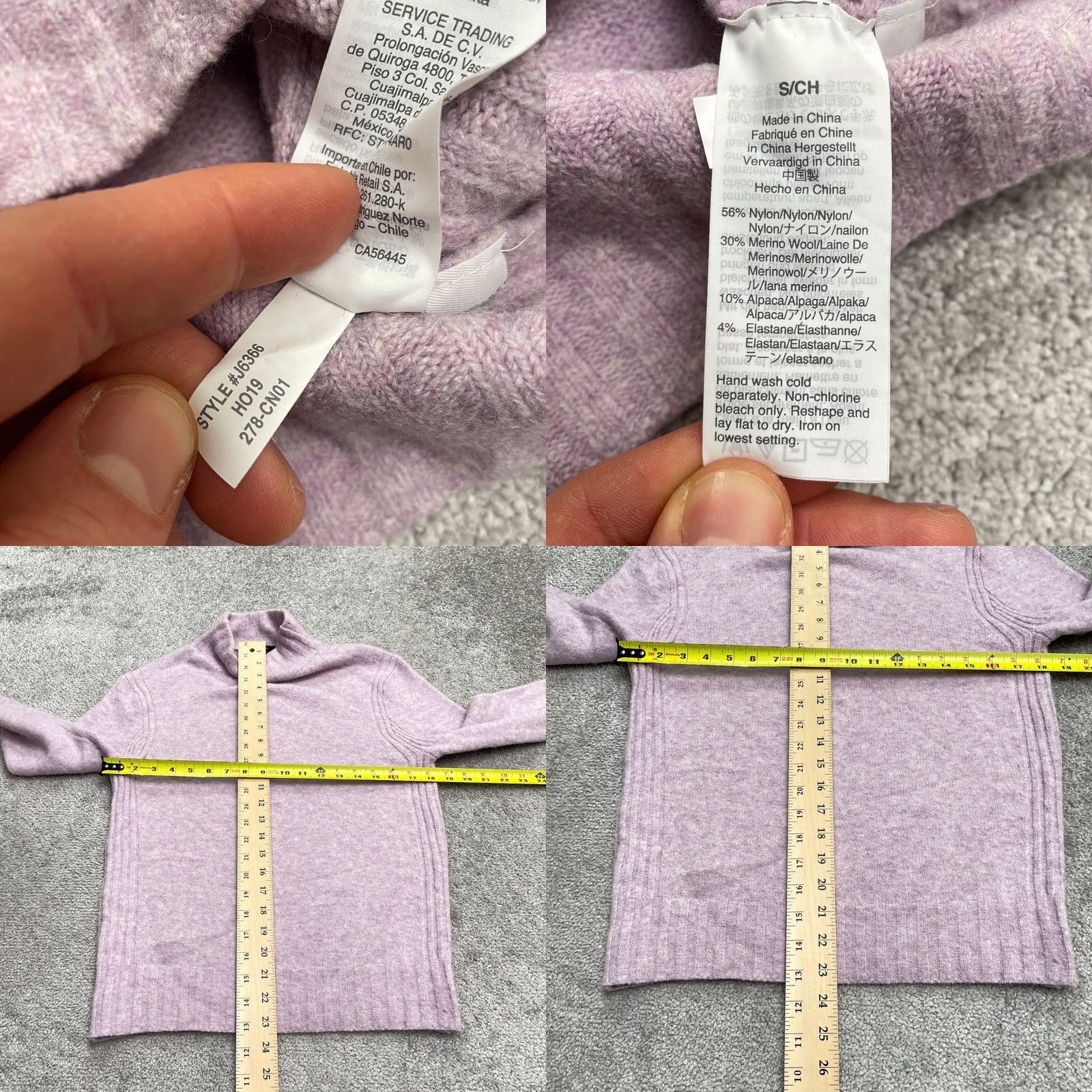 J.Crew J.Crew Pullover Sweater Women Small Purple Mock Neck Wool Blend Casual Knit Sweatshirt Size S / US 4 / IT 40 - 8 Thumbnail