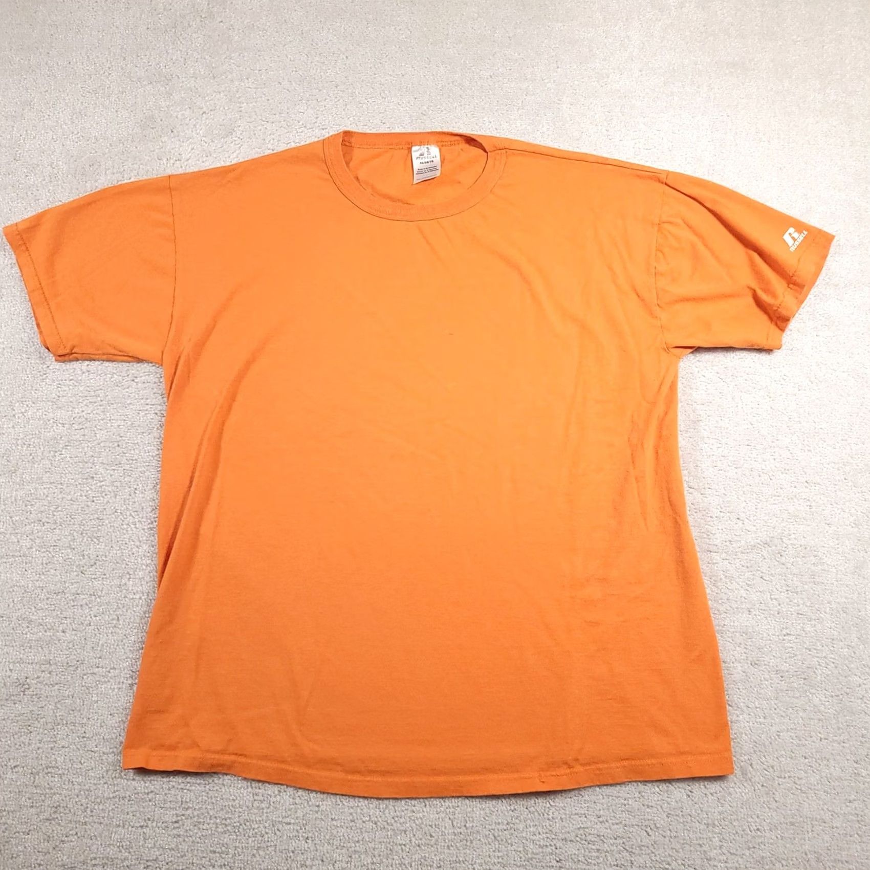 Vintage VINTAGE Russell Shirt Mens XL Orange Short Sleeve Crewneck Basic Tee Casual Size US XL / EU 56 / 4 - 2 Thumbnail