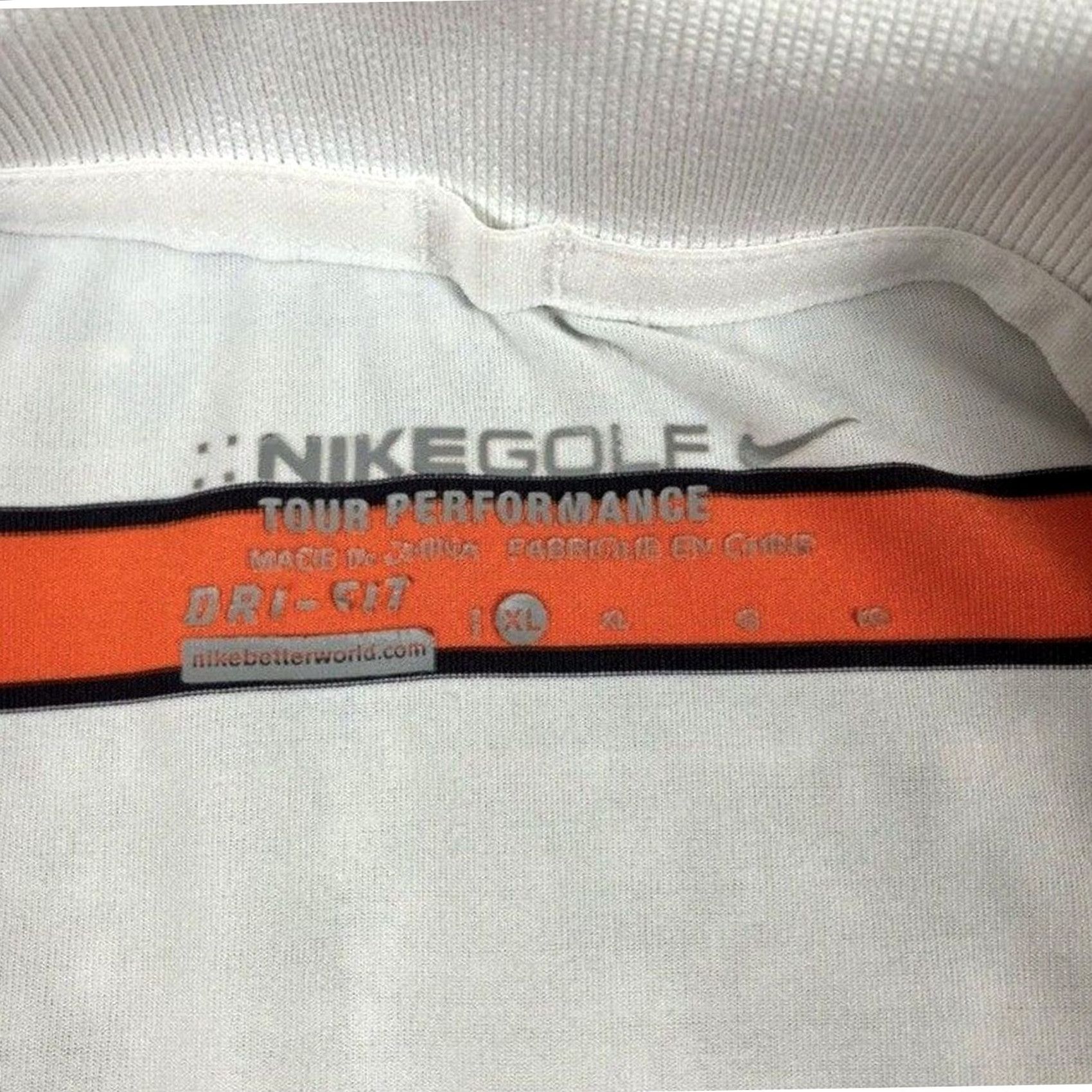 Nike Nike Golf Polo Shirt Mens XL White Striped Short Sleeve Casual Golf Polo Size US XL / EU 56 / 4 - 5 Thumbnail