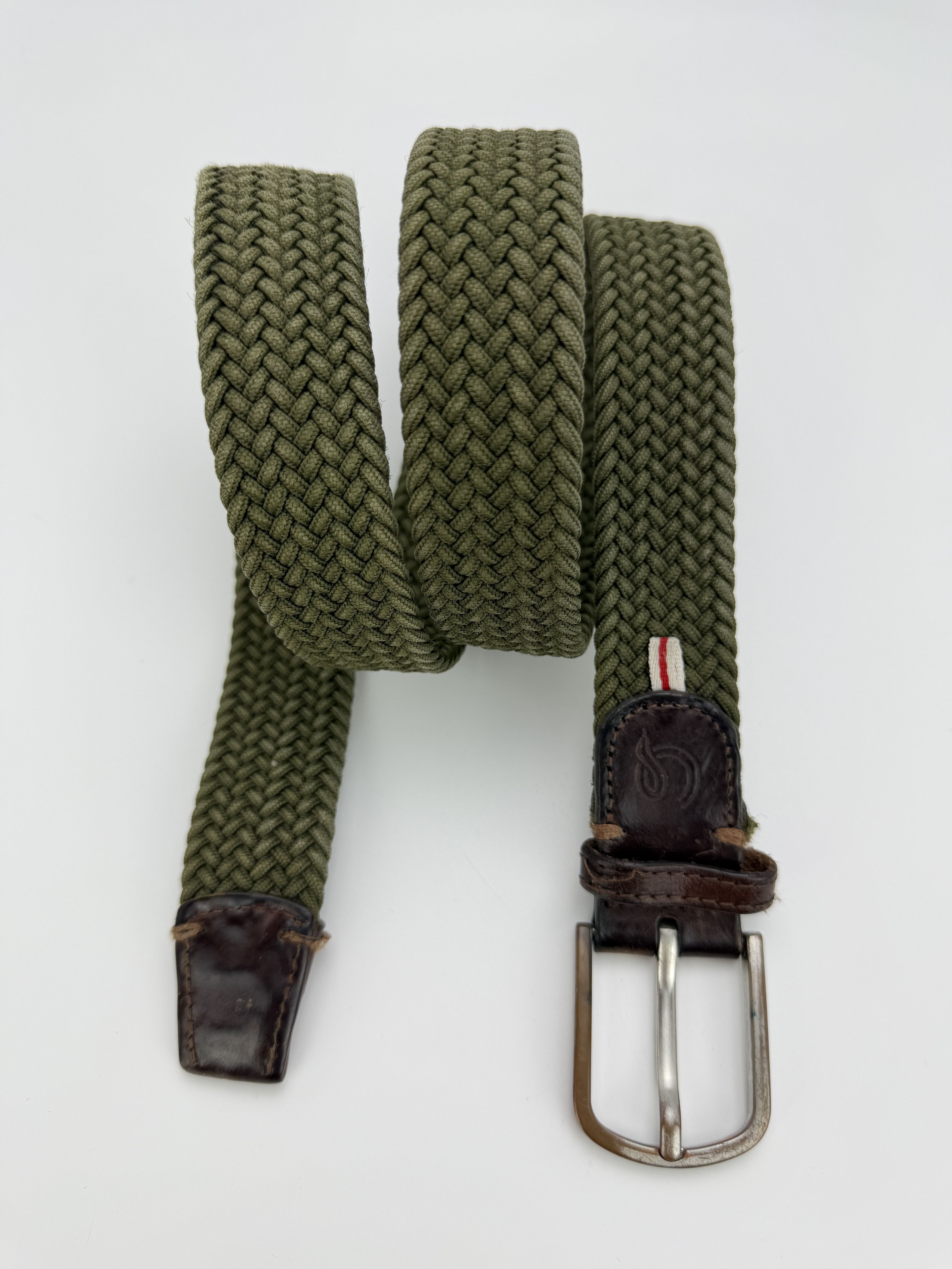 Vintage laboucle green mil style knitted belt Size ONE SIZE - 1 Thumbnail