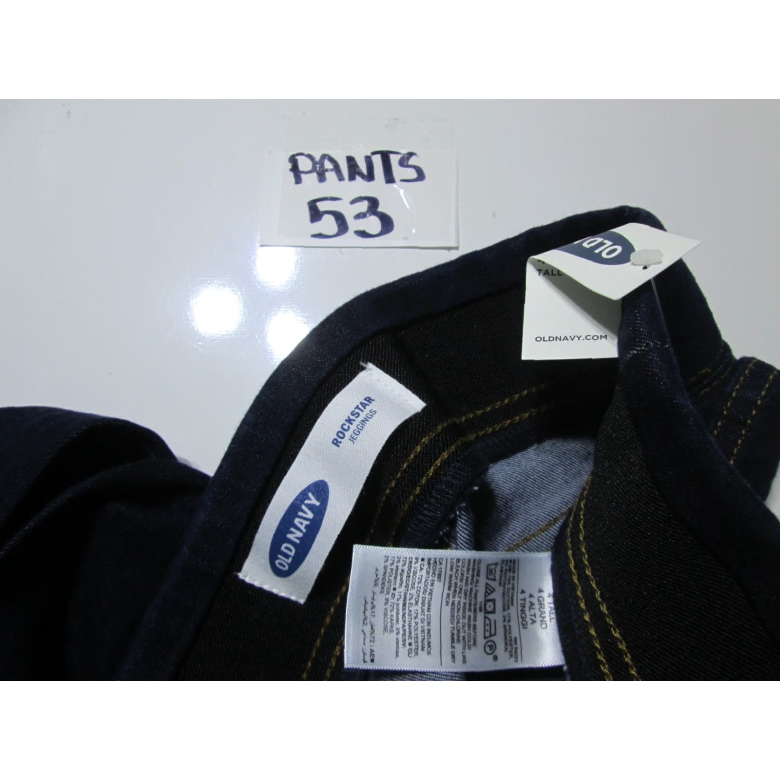 Old Navy VINTAGE Old Navy Womens Jegging Pants Navy Stretch Pull On Casual 4 Navy Pockets Solid Regular Womens Size 27" / US 4 / IT 40 - 5 Thumbnail