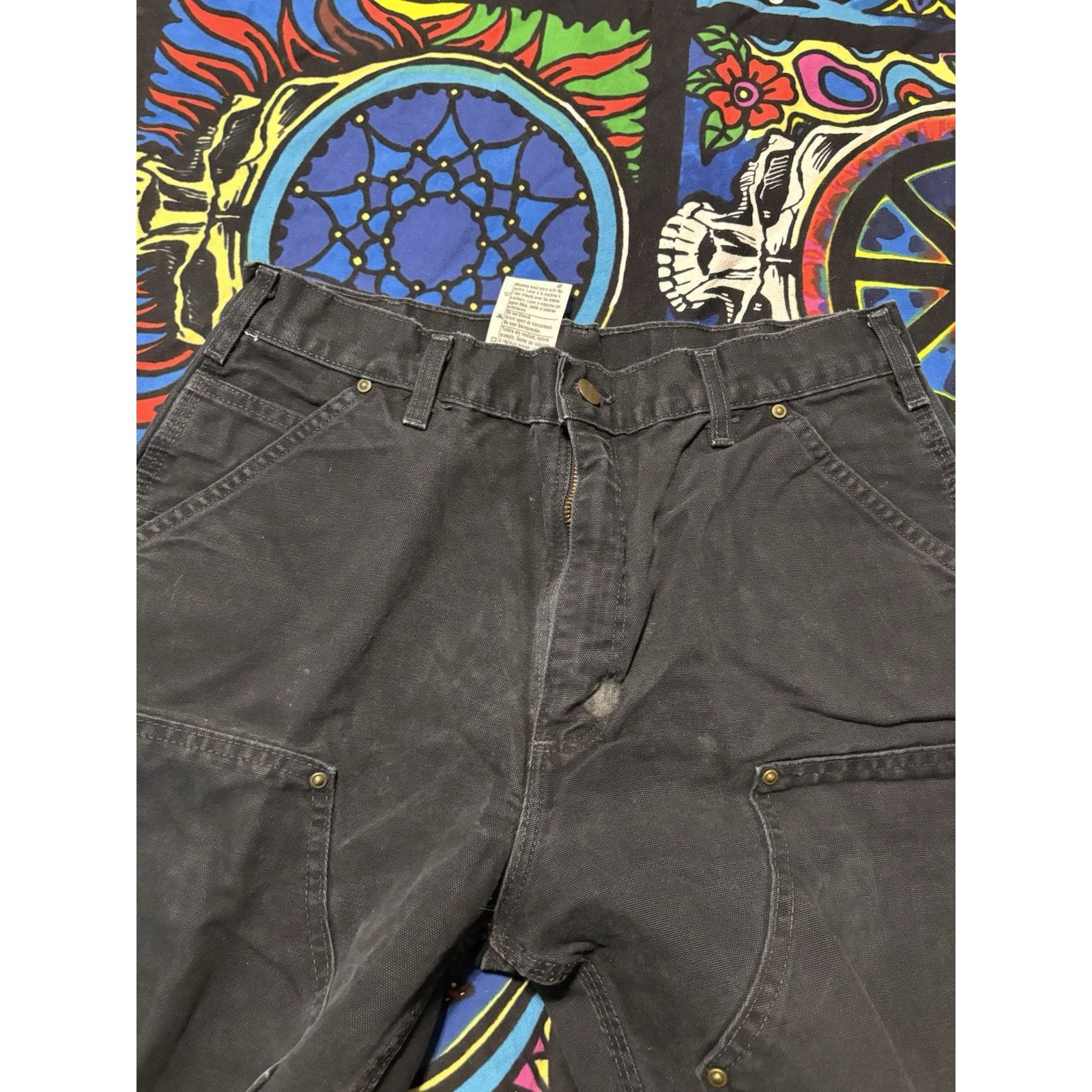 Vintage carhartt doubleknee black rare small distressed Pant 33 X 34 Size US 33 - 9 Thumbnail