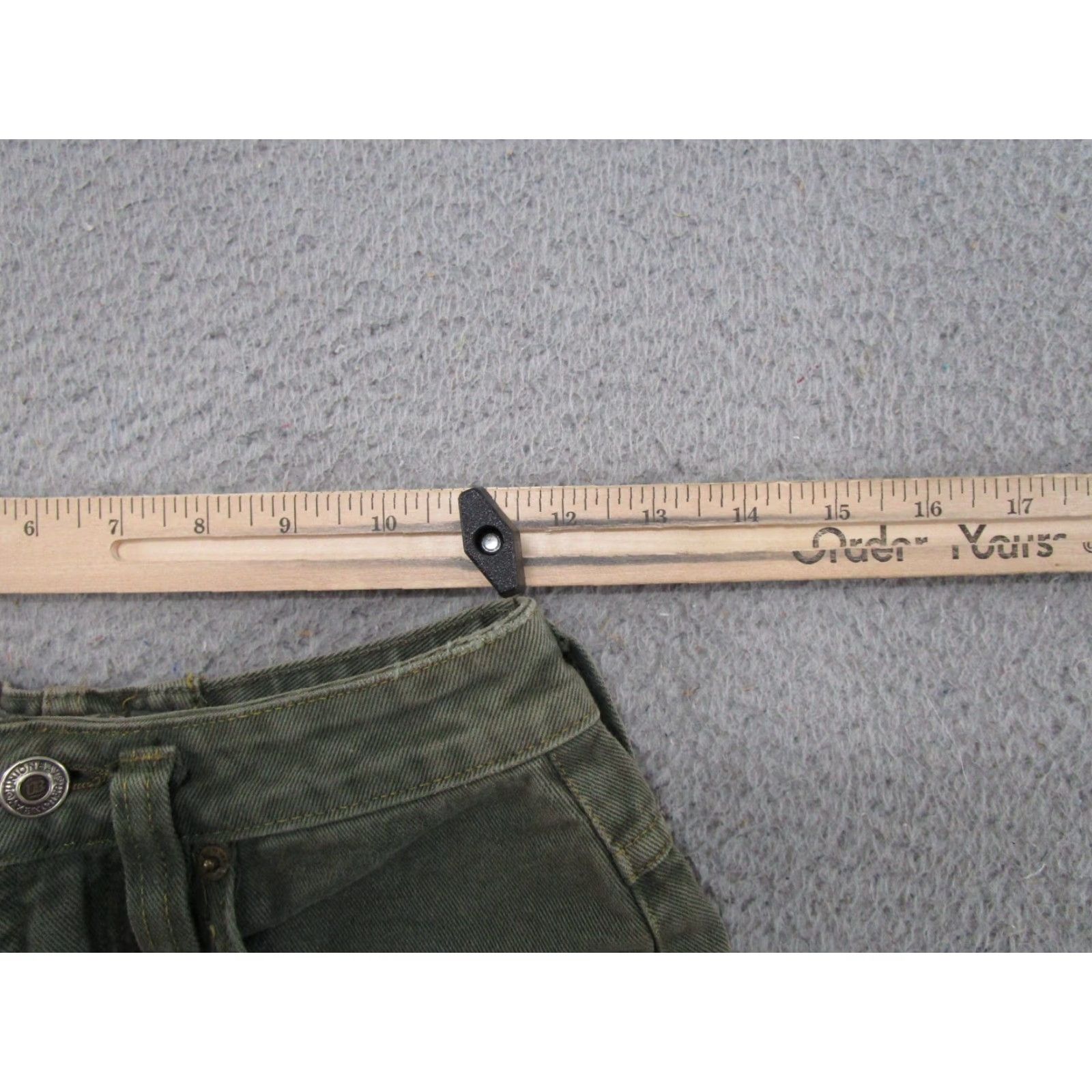 Vintage VINTAGE Union Bay Womens Green Denim Jean Shorts Junior Size 5 Skater Pockets Summer 90s Womens Size 27" / US 4 / IT 40 - 4 Thumbnail