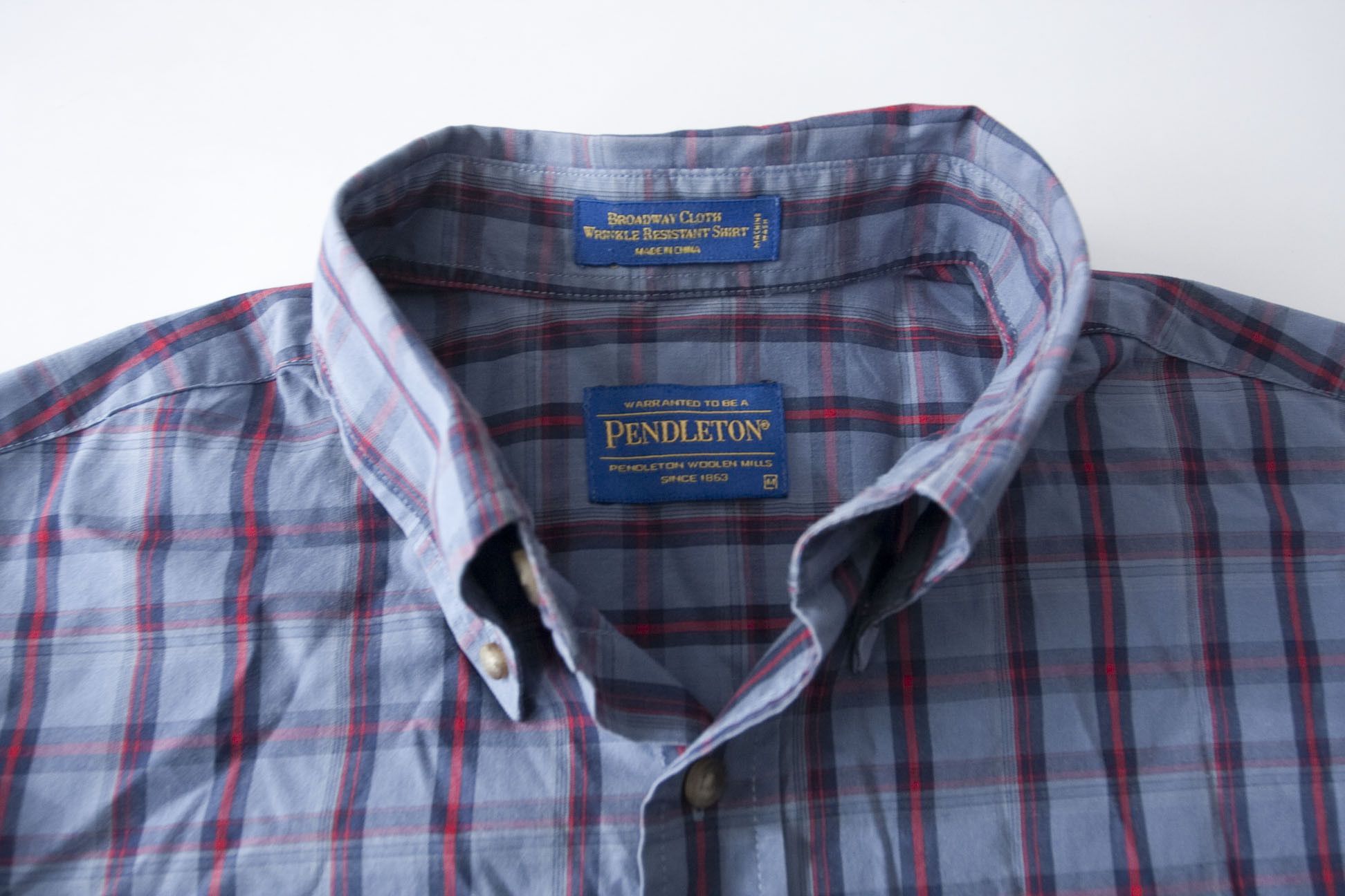 Pendleton Pendleton Shirt Size M Blue Plaid Wrinkle Resistant Size US M / EU 48-50 / 2 - 3 Thumbnail