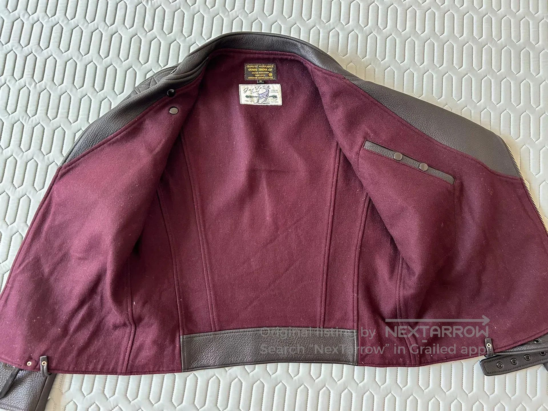 Japanese Brand Custom Black Leather Riding Jacket. Size US L / EU 52-54 / 3 - 9 Thumbnail