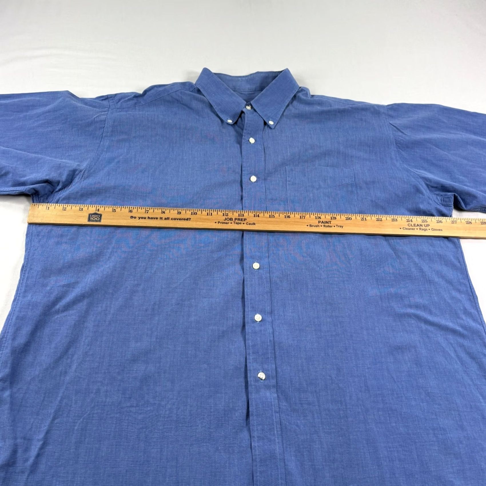 Vintage Gitman Bros Shirt Mens 17.5 Blue Button Up Long Sleeve Formal Casual Size 48R - 6 Thumbnail