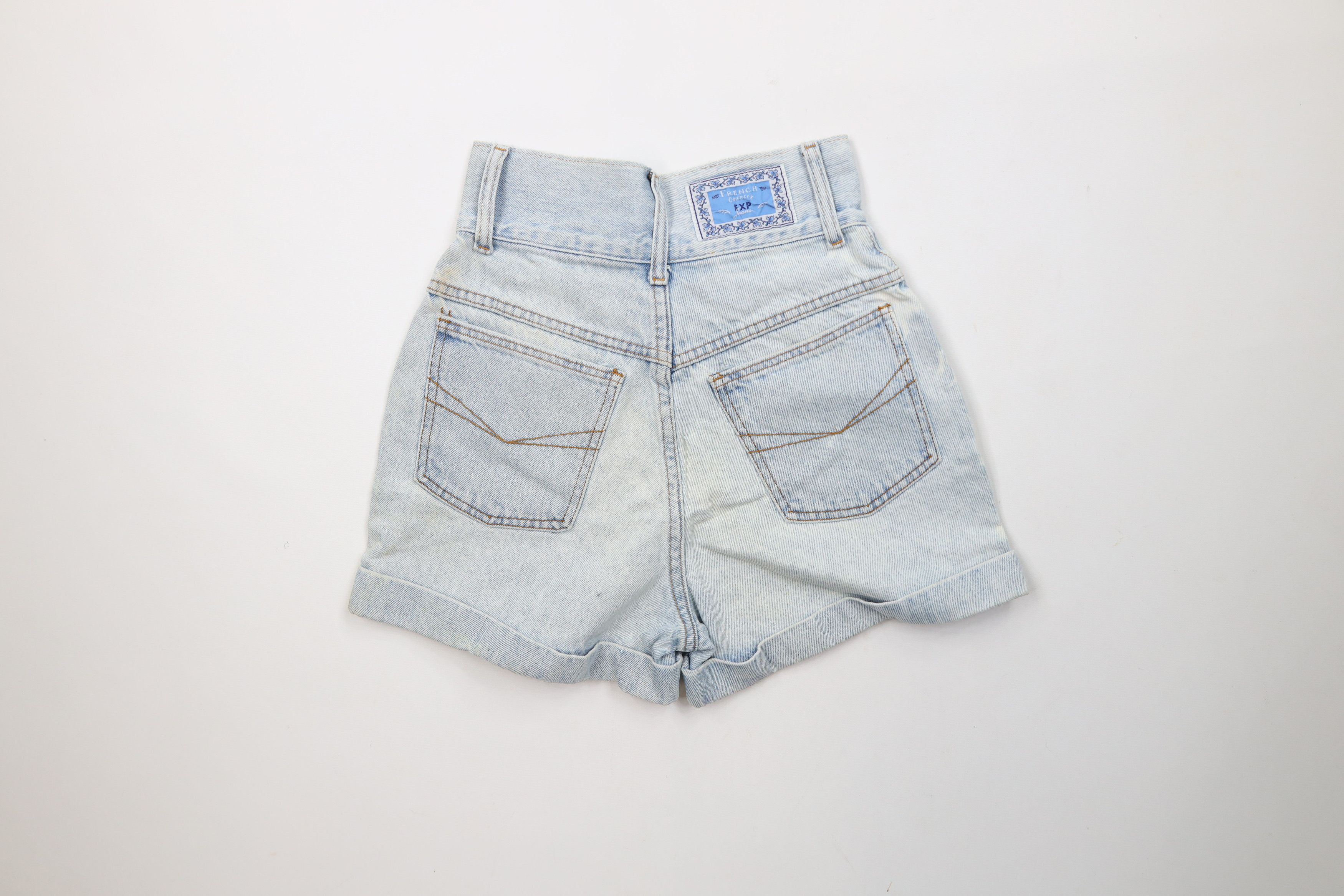 Vintage Vintage 90s Streetwear Cuffed Denim Jean Shorts Jorts USA Size 27" / US 4 / IT 40 - 11 Thumbnail