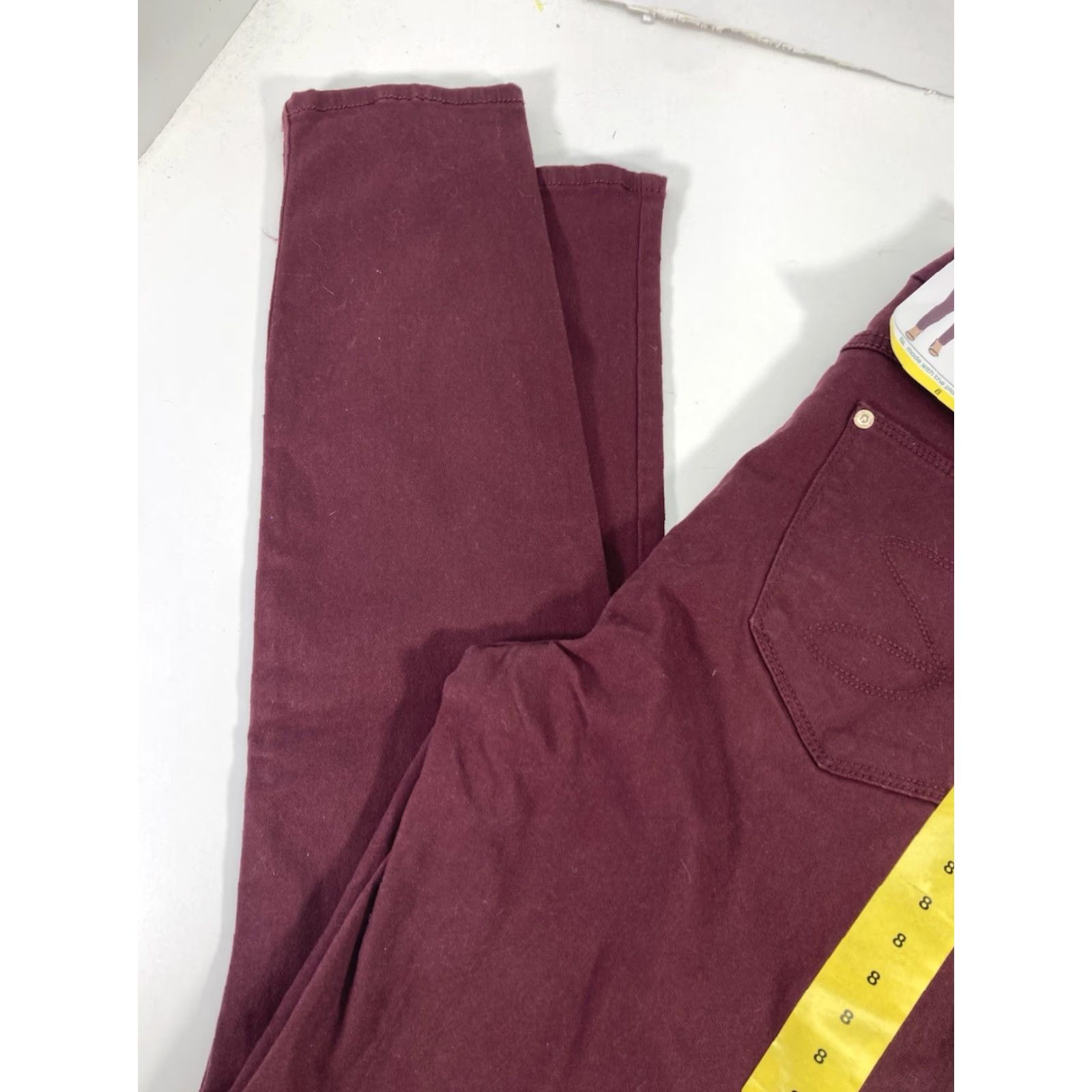 Vintage Seven7 Jeans Women 8 Skinny High Rise Stretch Denim 30x31 Red NWT Tummy Less Size 30" / US 8 / IT 44 - 3 Thumbnail
