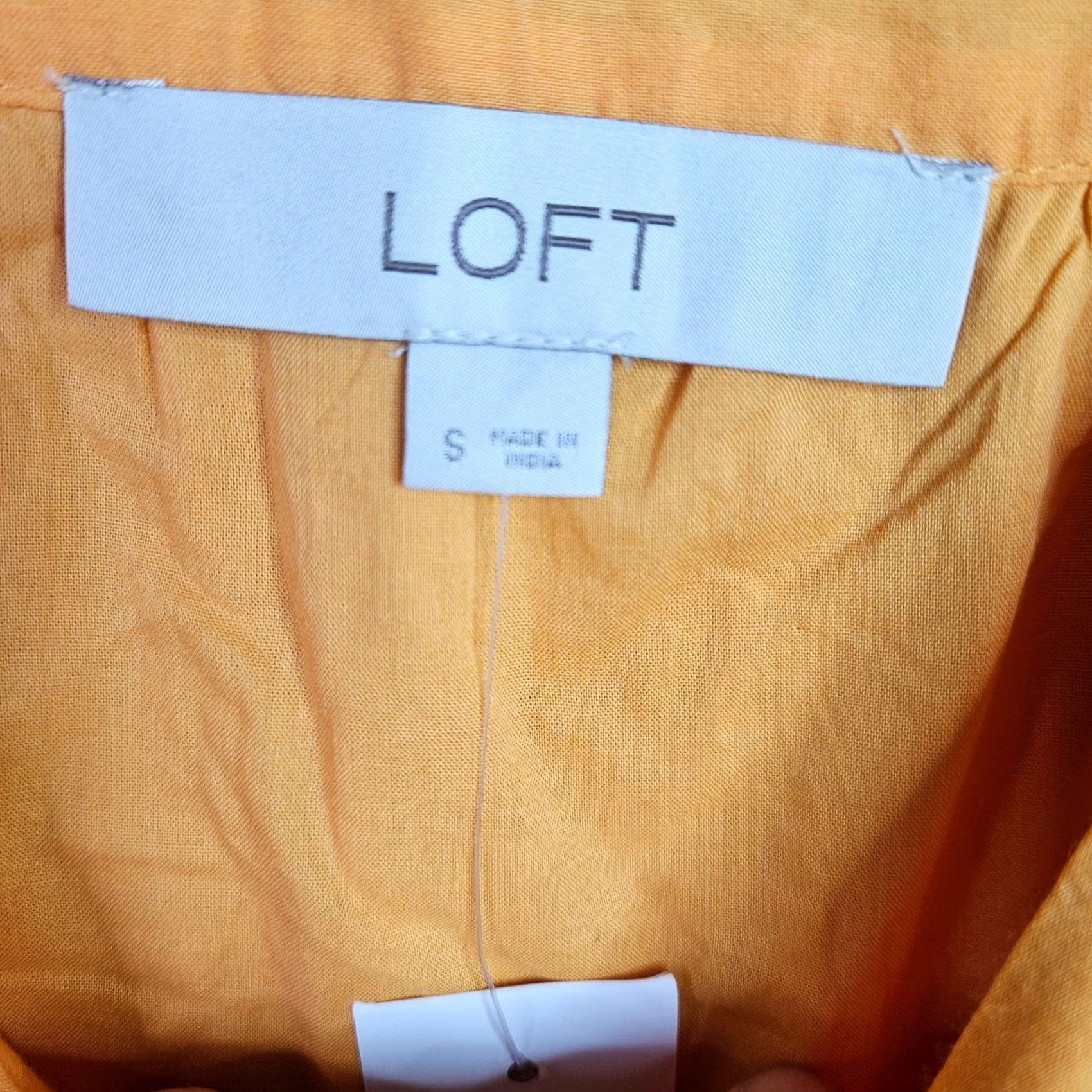 Loft LOFT Yellow White Women's Eyelet Tiered Swing Dress S NWT Casual A-Line Sleeveless 100% Cotton Size S / US 4 / IT 40 - 7 Thumbnail