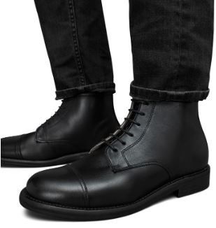 Allsaints Harland Cap Toe Black Leather Moto Combat Boots Size US 13 / EU 46 - 1 Thumbnail