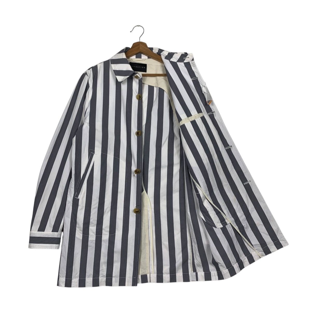 Japanese Brand ESTNATION Made in Japan Striped Button Shirt #2361-C106 Size US M / EU 48-50 / 2 - 9 Thumbnail