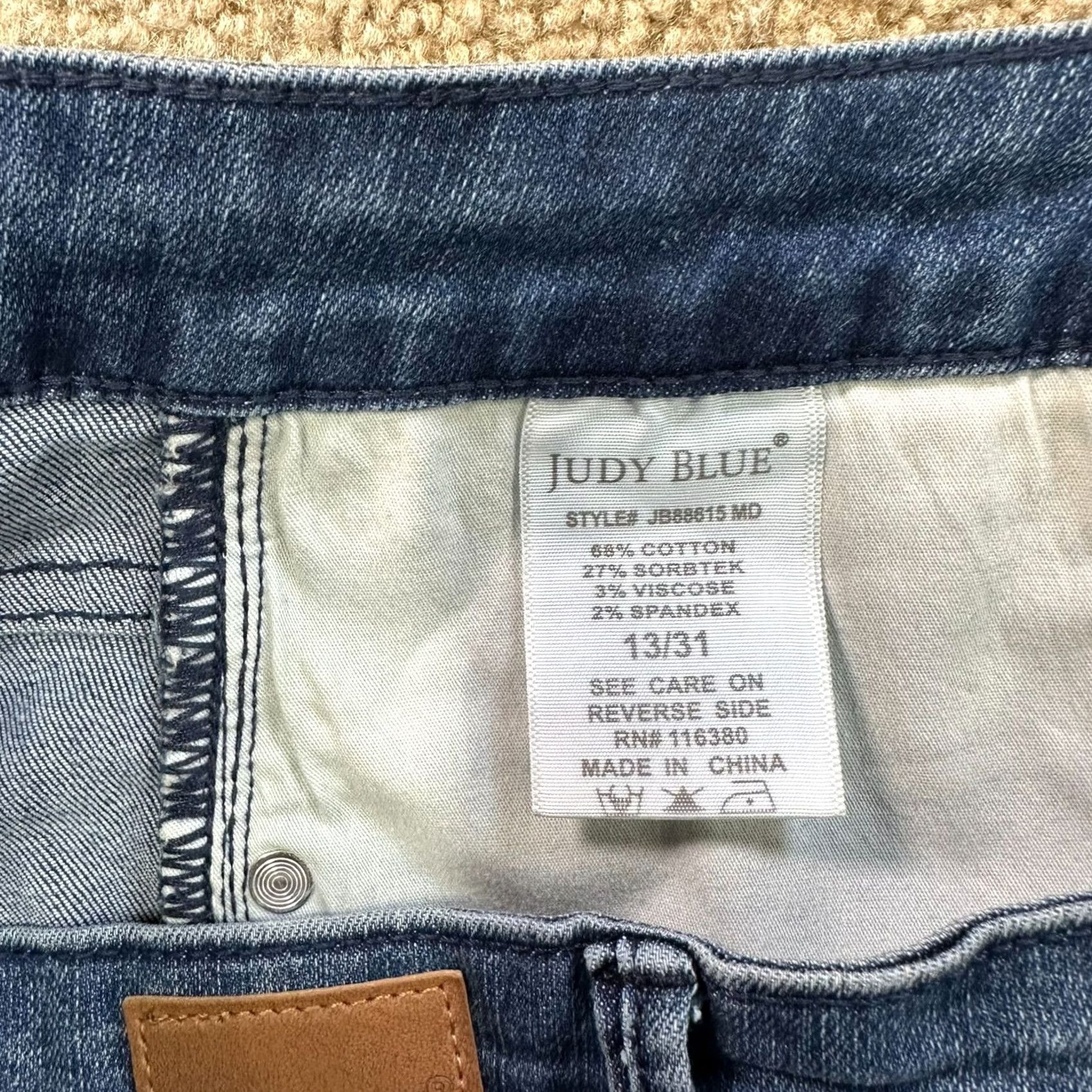 Vintage Judy Blue Jeans Skinny Women's 13/31 Blue Stretch Denim High rise Denim Rise H 0 Size 34" / US 12 / IT 48 - 4 Thumbnail