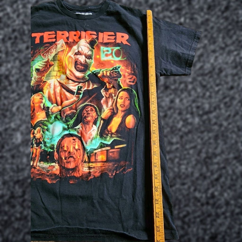 Vintage Mens M Terror Threads Terrifier Art Clown T Shirt Horror Movie Black Cotton Short Sleeve Round Neck 2020-2029 Adults Mens Size US M / EU 48-50 / 2 - 1 Thumbnail